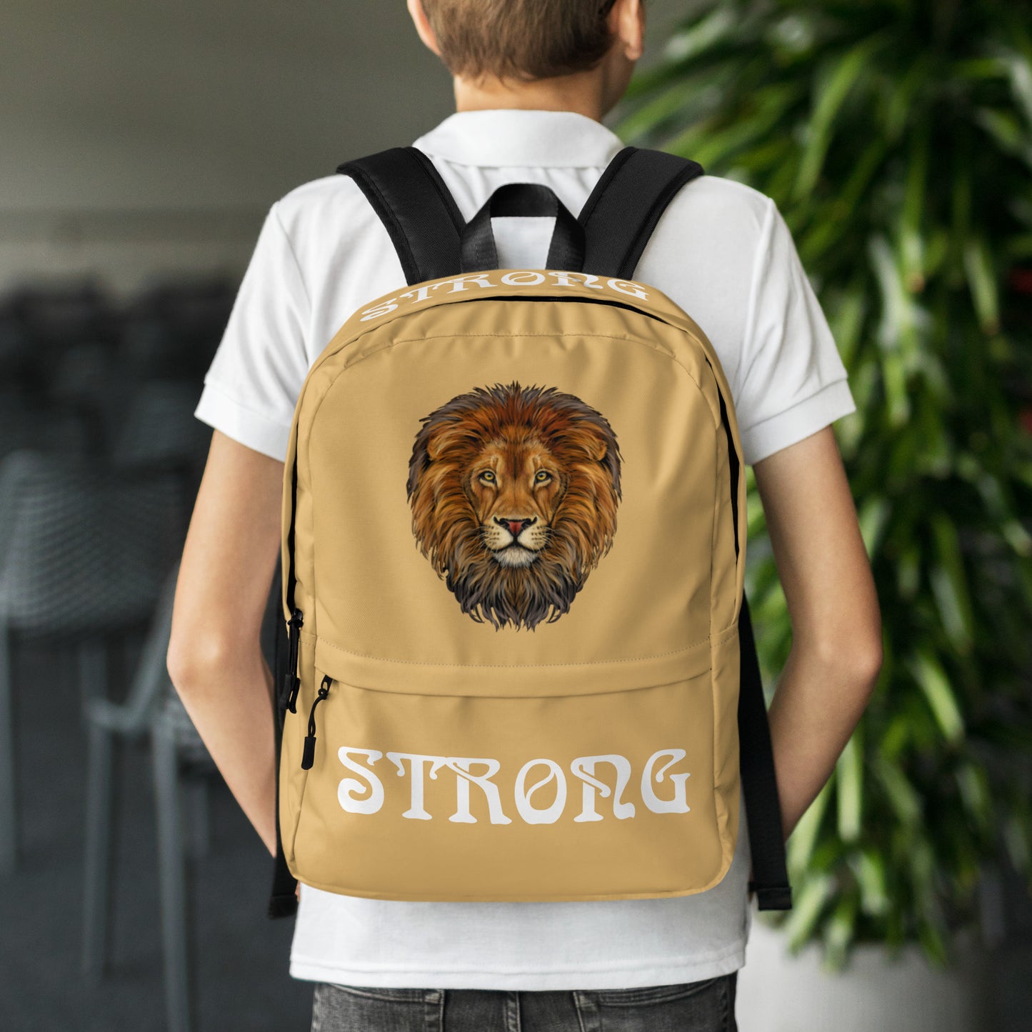 “STRONG” Fawn Backpack W/White Font