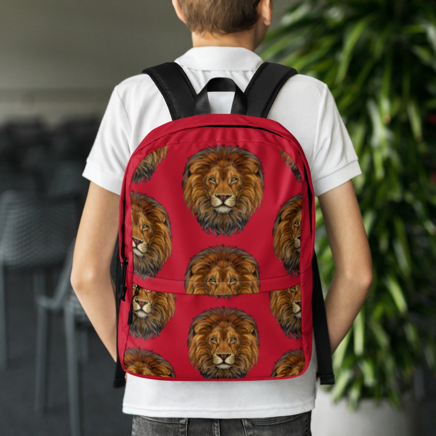“LION” Red Backpack