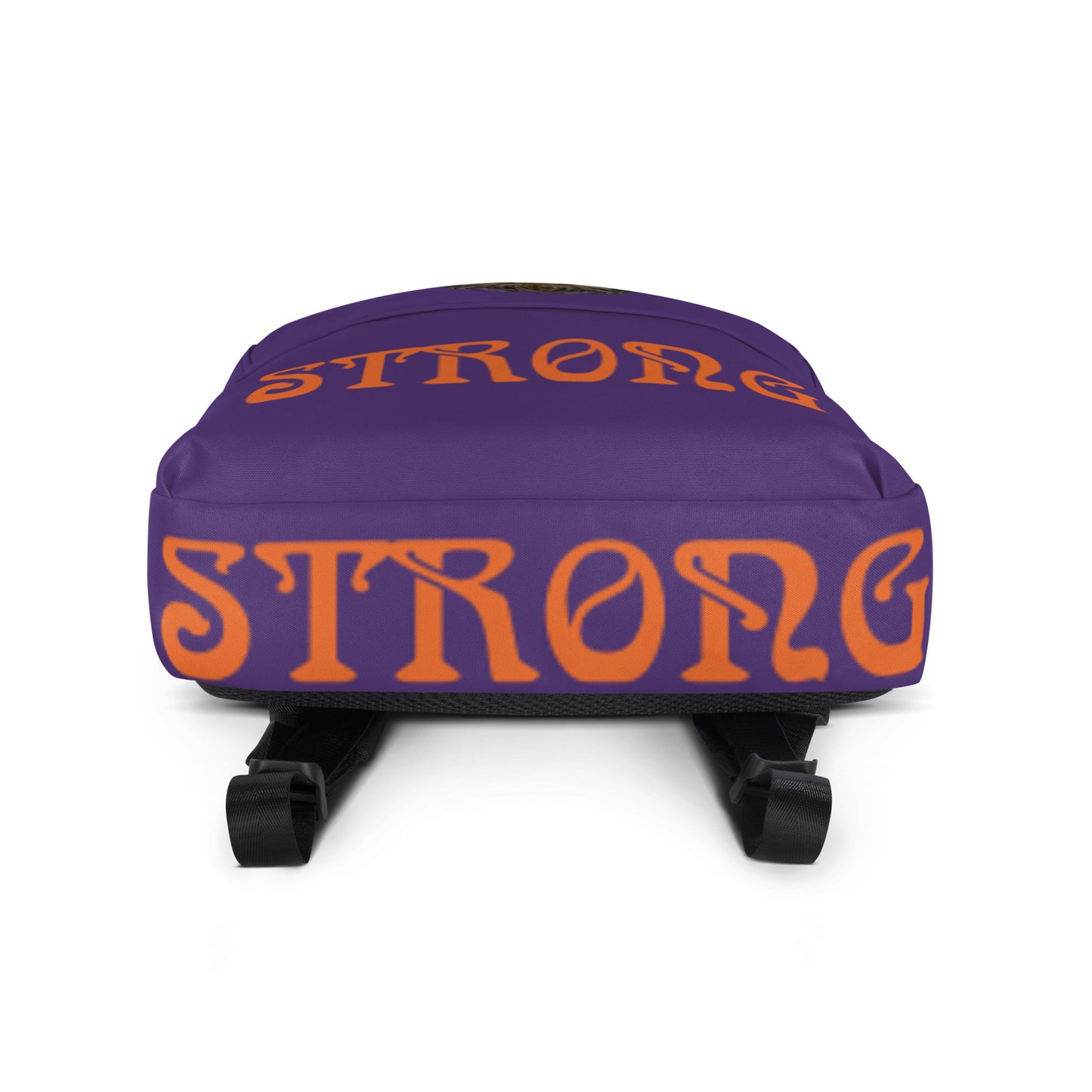 “STRONG”Purple Backpack W/Orange Font