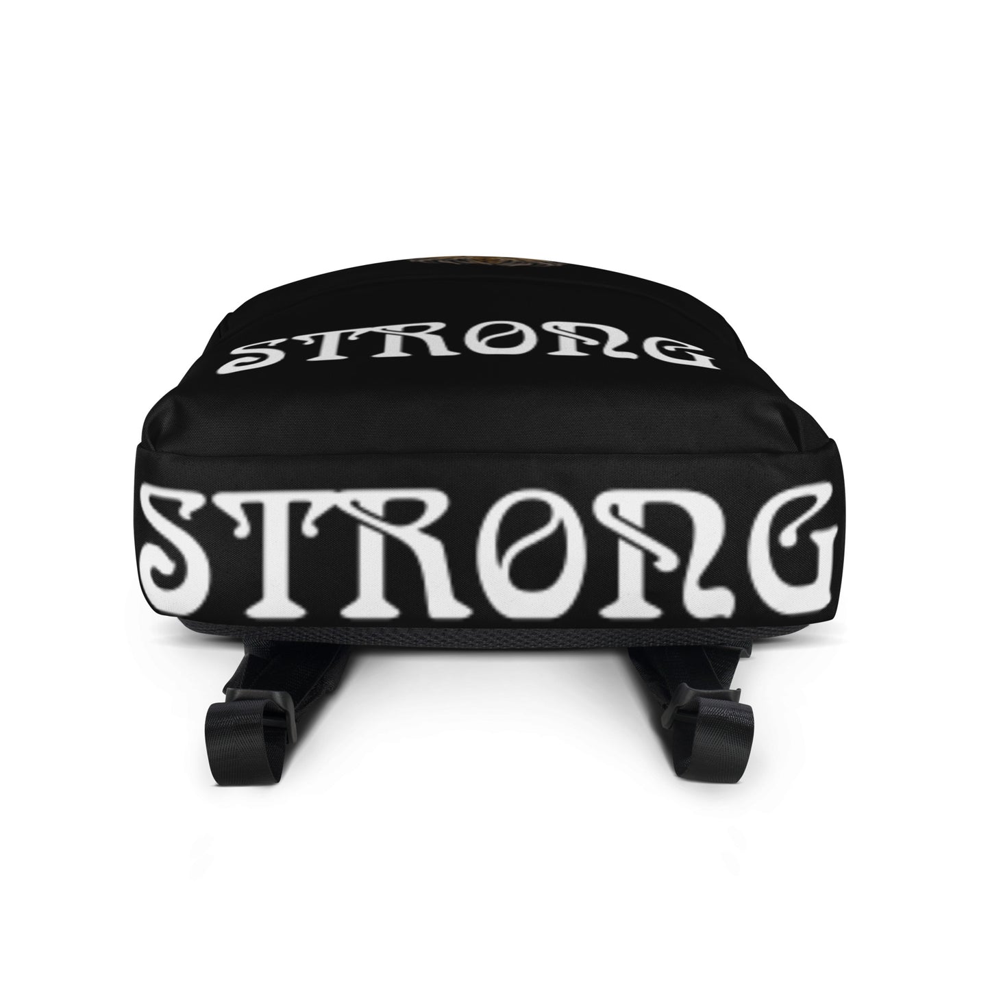 “STRONG” Black Backpack W/White Font