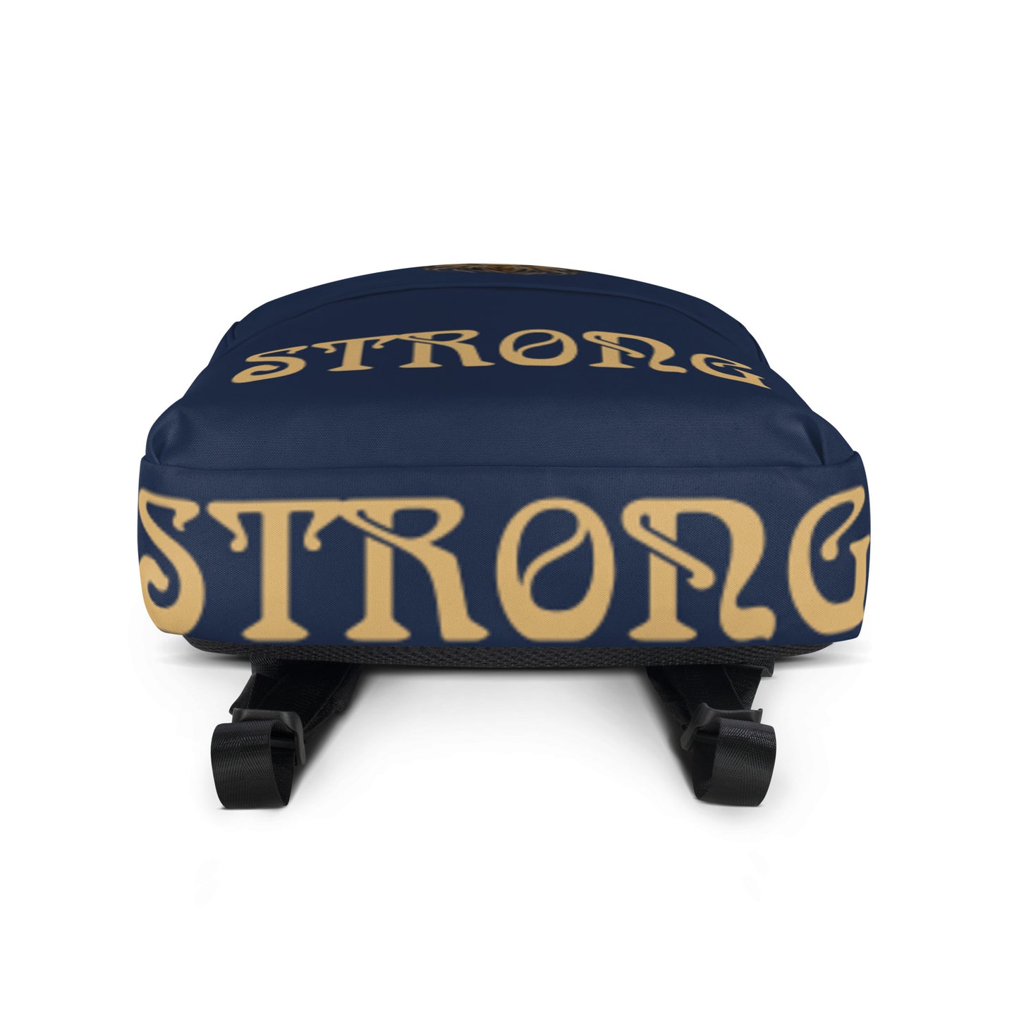 “STRONG” Navy Backpack W/Fawn Font