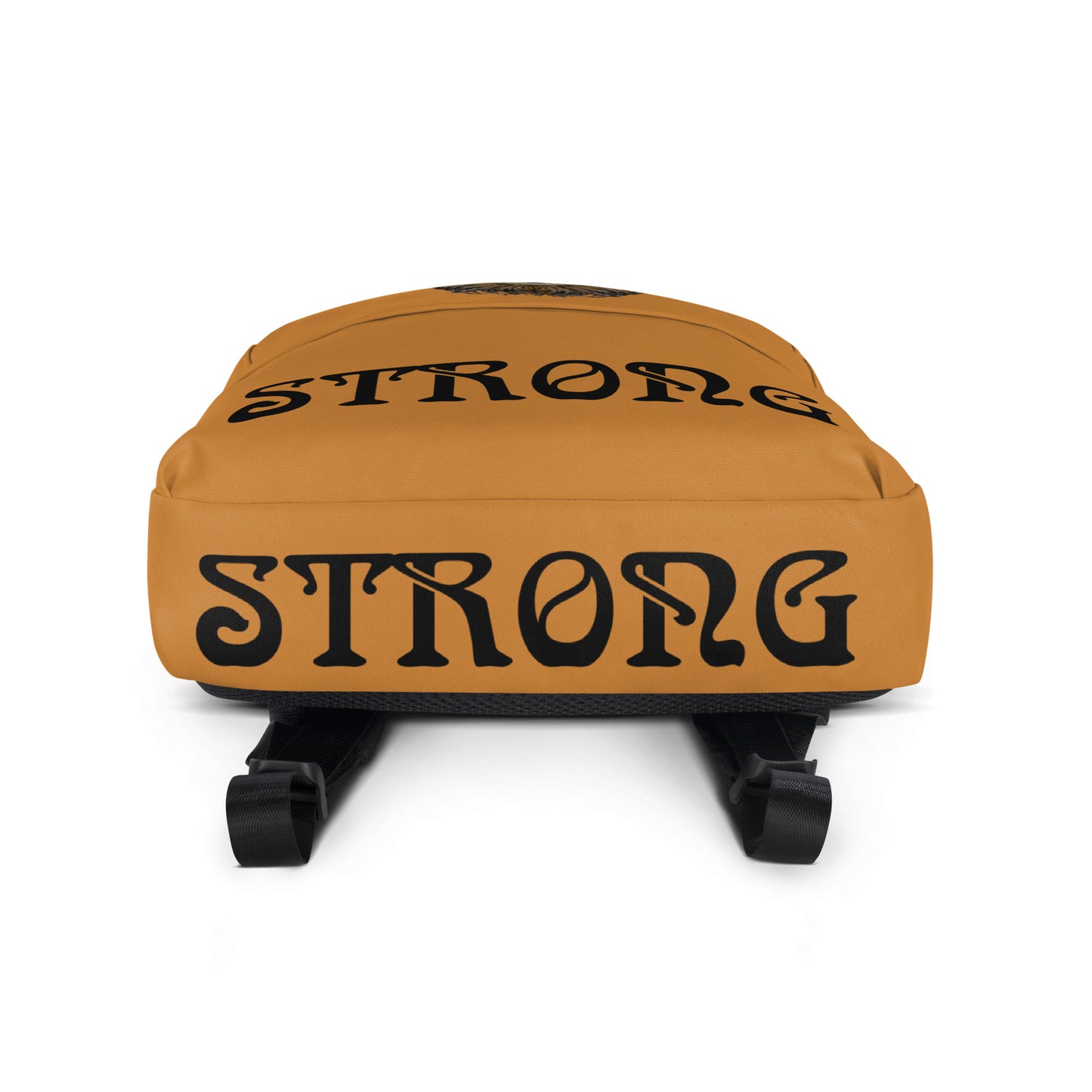“STRONG” Bronze Backpack W/Black Font