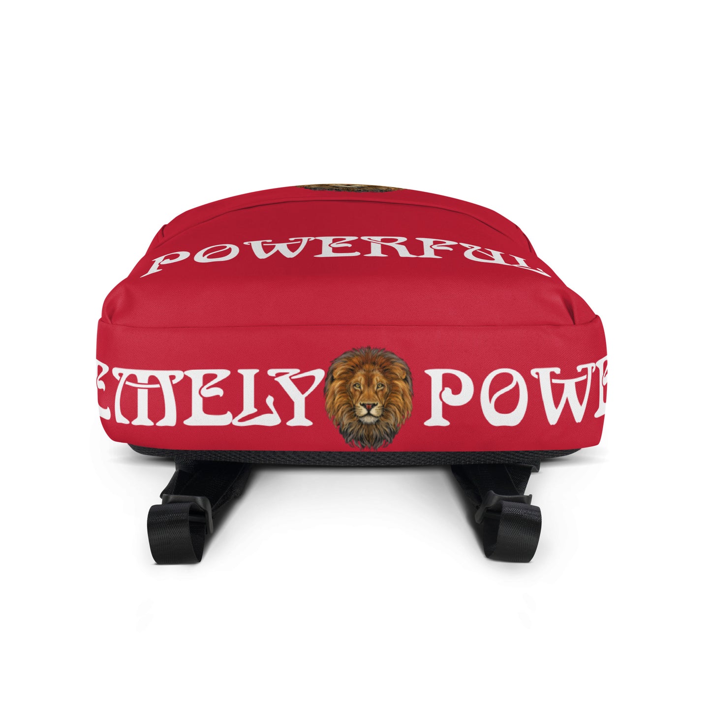 “EXTREMELY POWERFUL”Red Backpack W/White Font