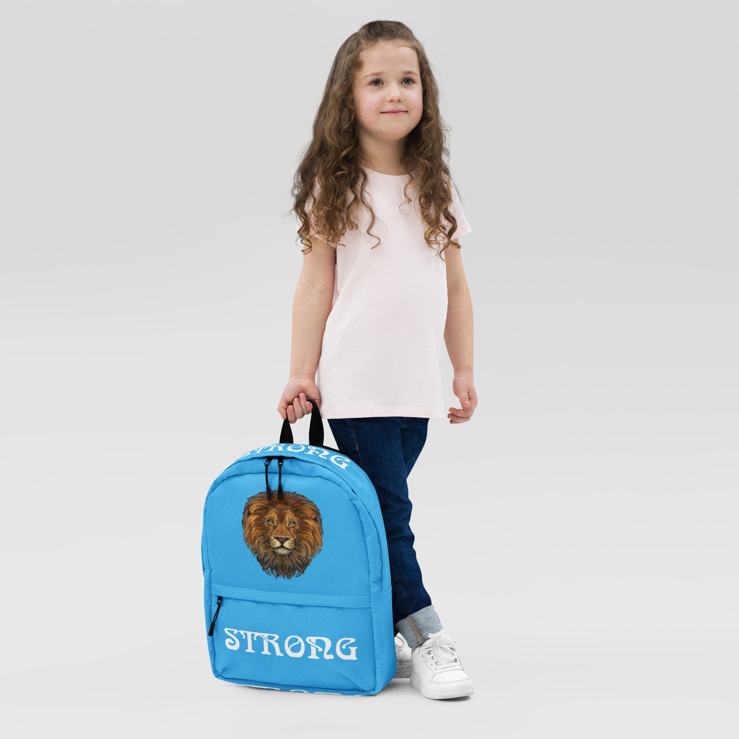 “STRONG” SkyBlue Backpack W/White Font