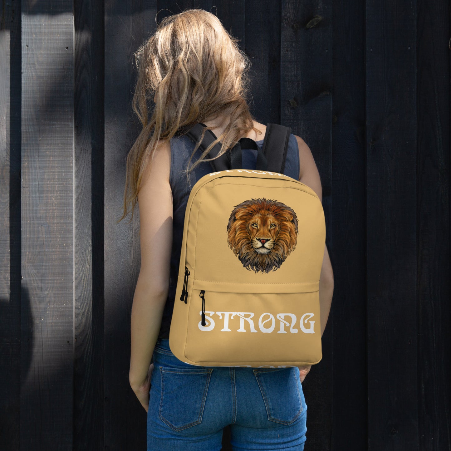 “STRONG” Fawn Backpack W/White Font