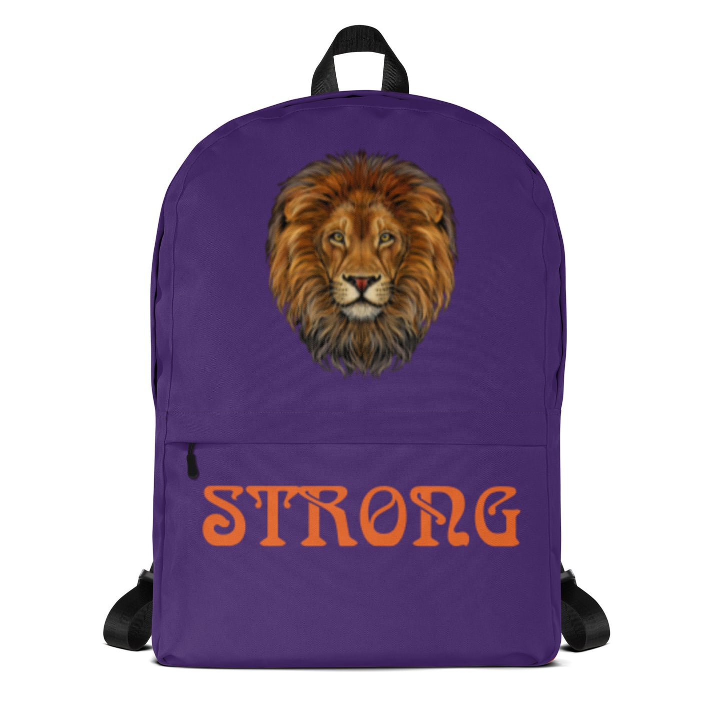 “STRONG”Purple Backpack W/Orange Font