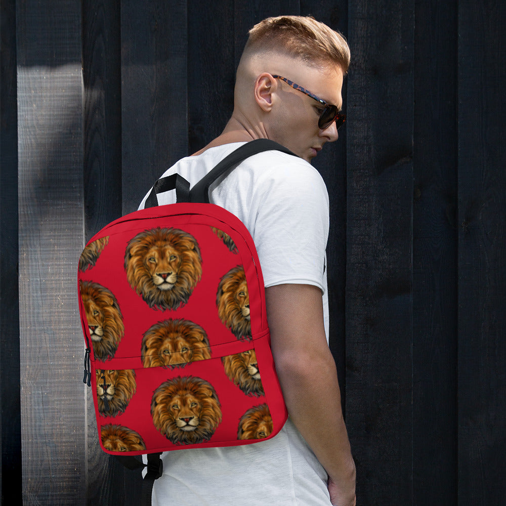 “LION” Red Backpack