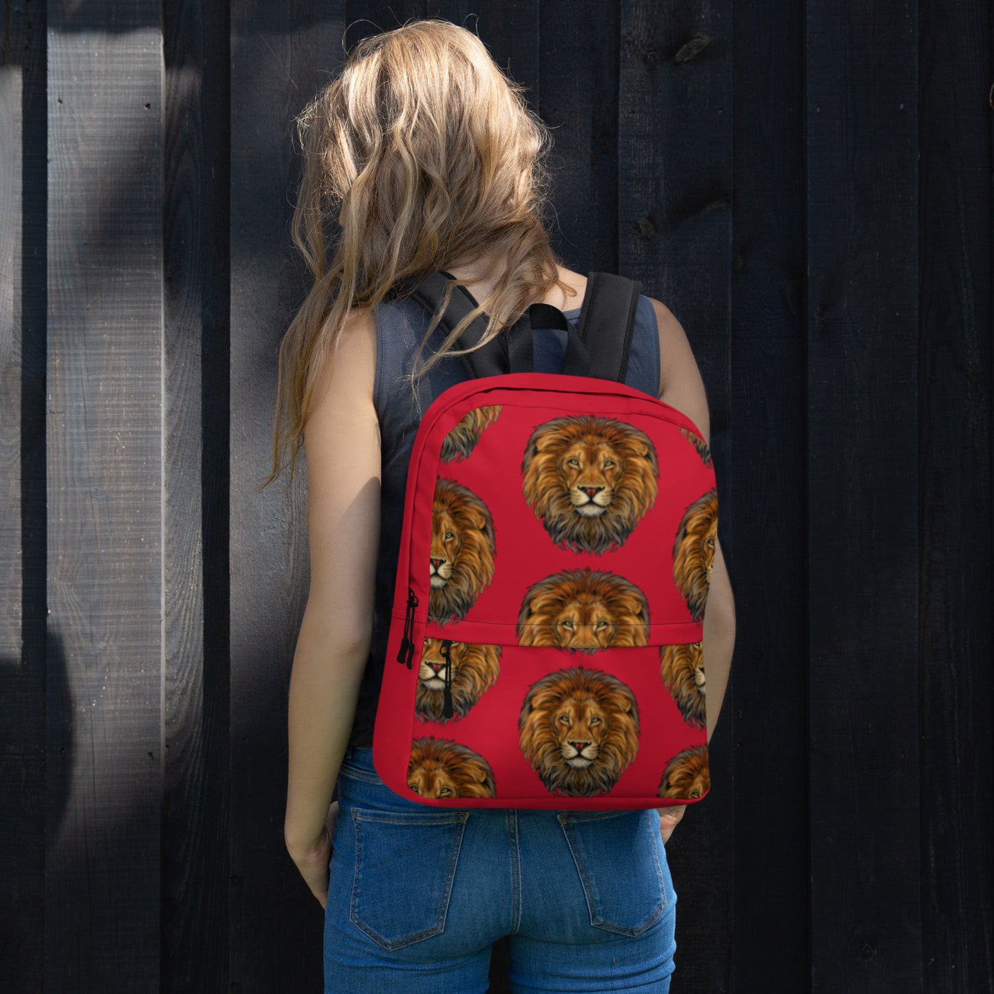“LION” Red Backpack