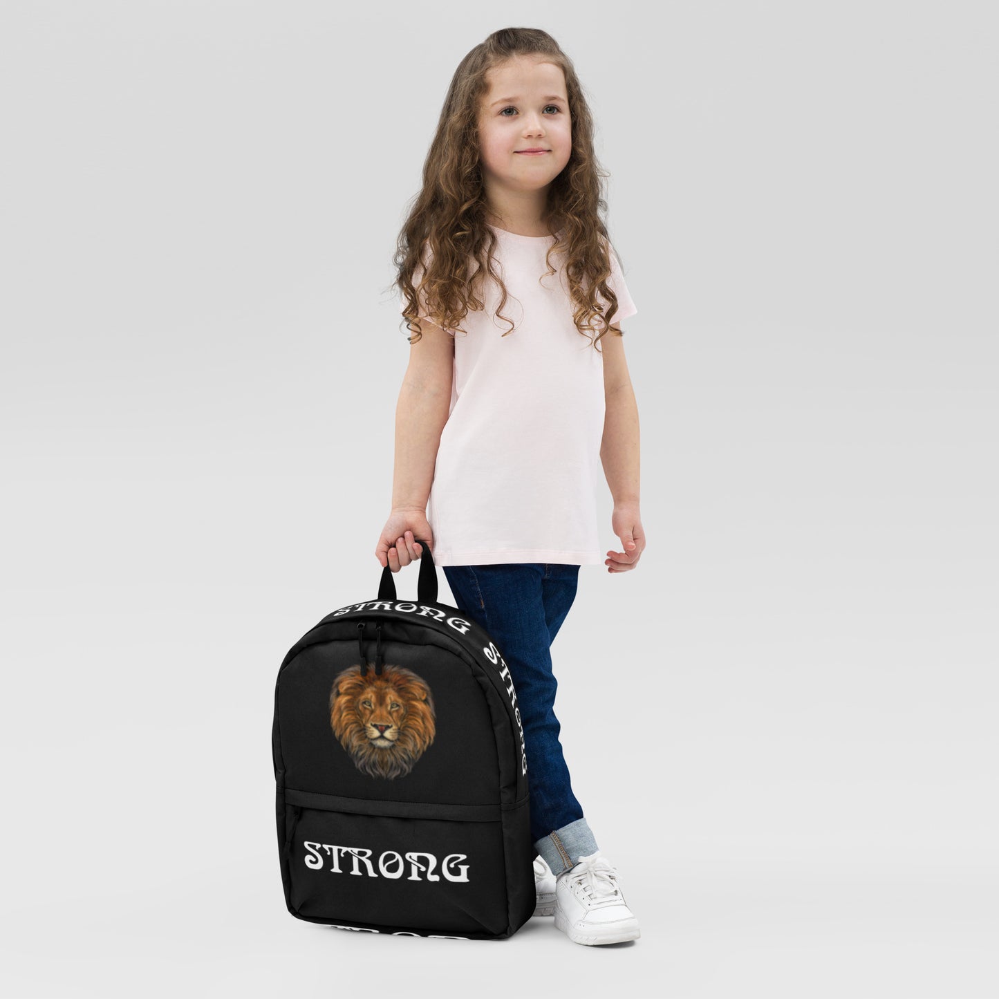 “STRONG” Black Backpack W/White Font