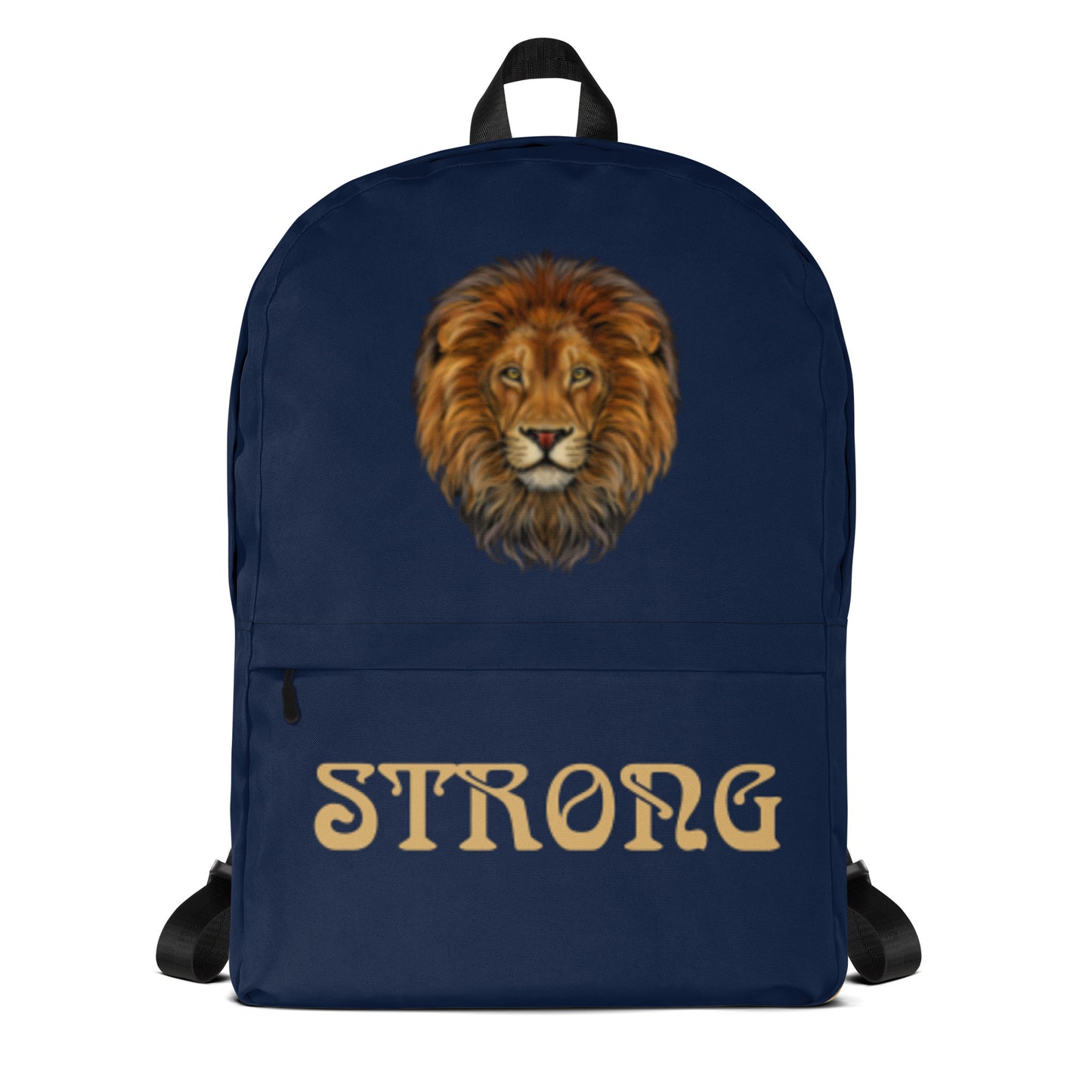 “STRONG” Navy Backpack W/Fawn Font