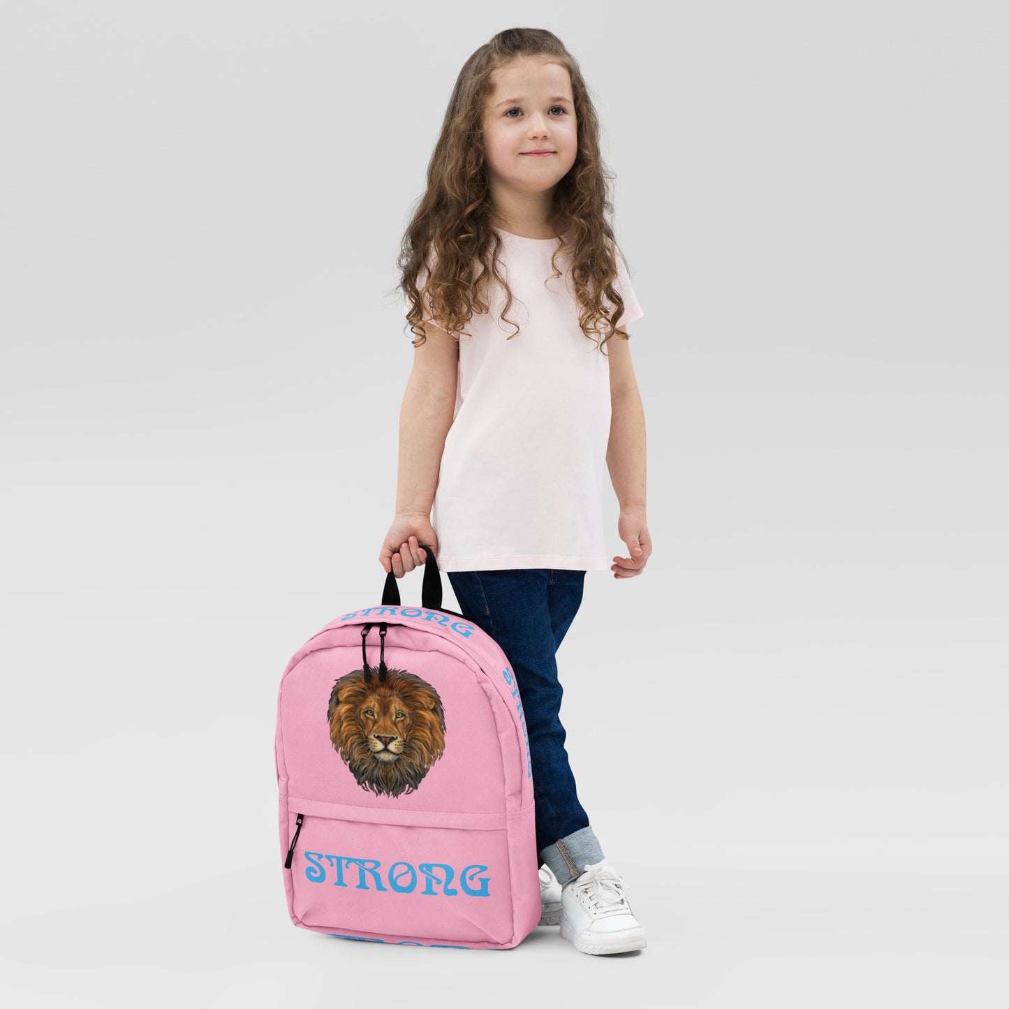 “STRONG” Cotton Candy Backpack W/SkyBlue Font