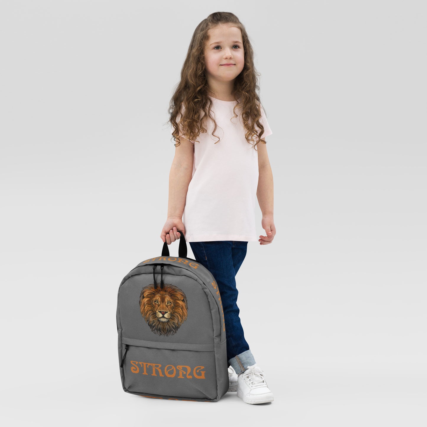 “STRONG” Grey Backpack W/Bronze Font