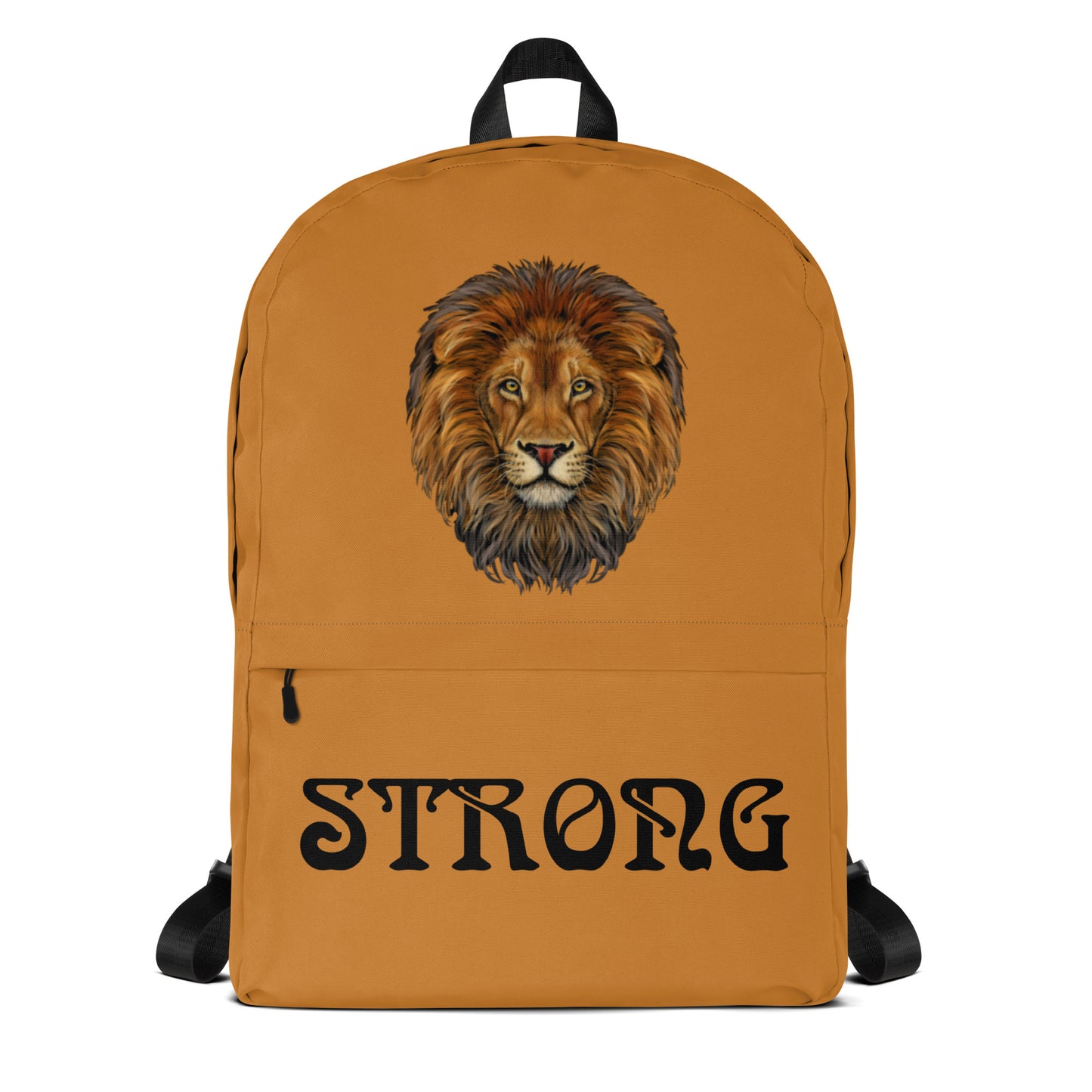 “STRONG” Bronze Backpack W/Black Font