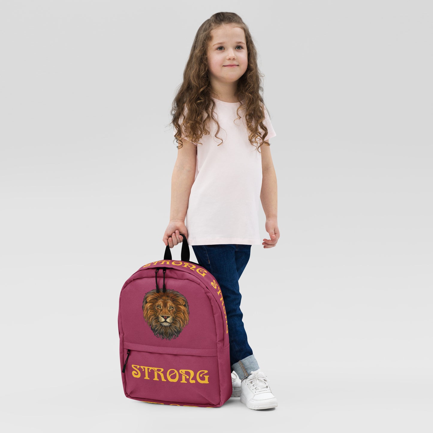 “STRONG” Lipstick Backpack W/Yellow Font