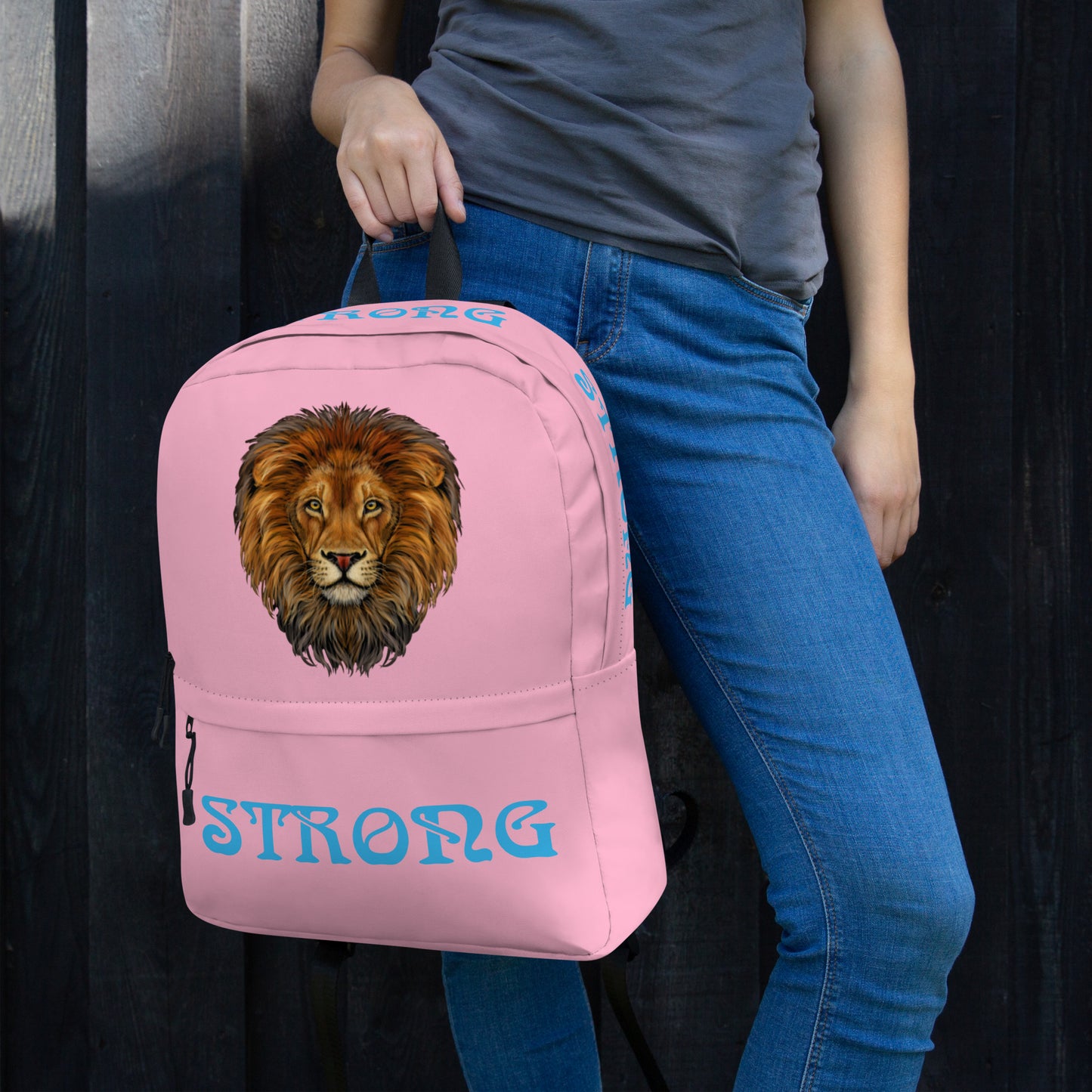 “STRONG” Cotton Candy Backpack W/SkyBlue Font