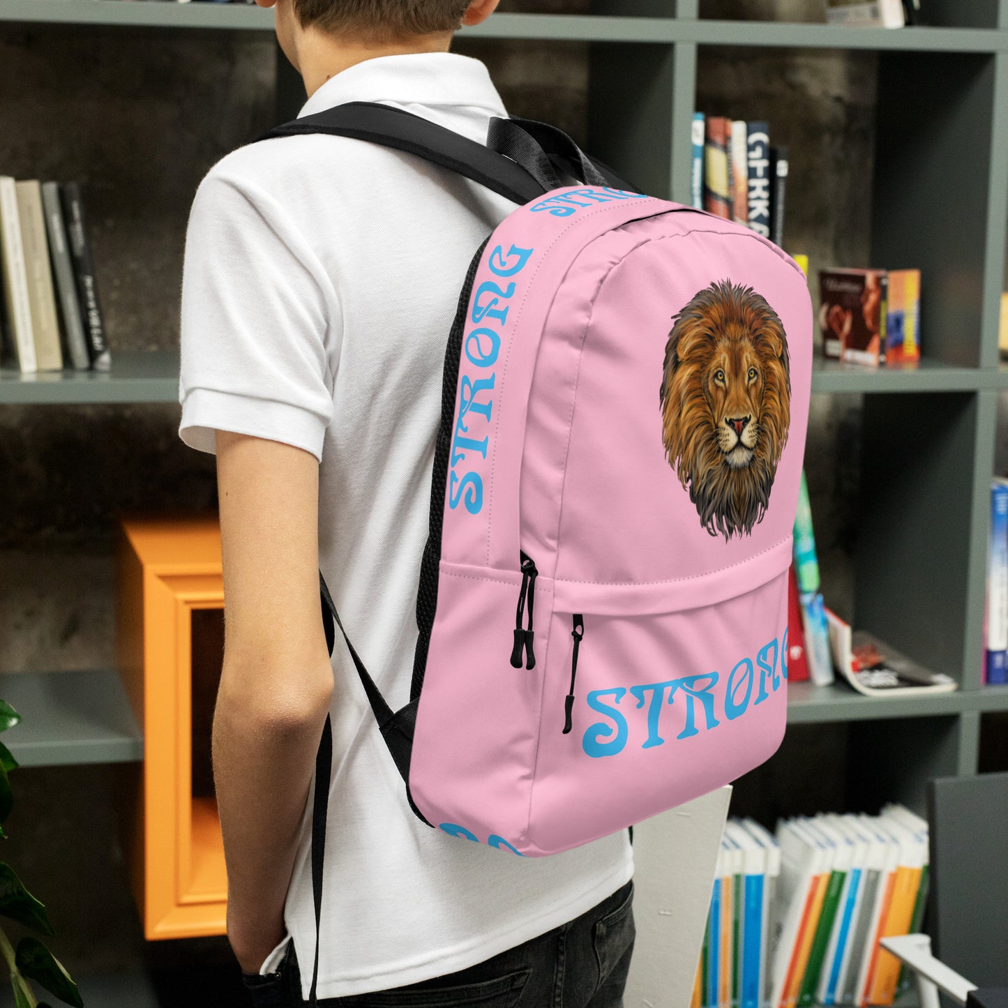 “STRONG” Cotton Candy Backpack W/SkyBlue Font