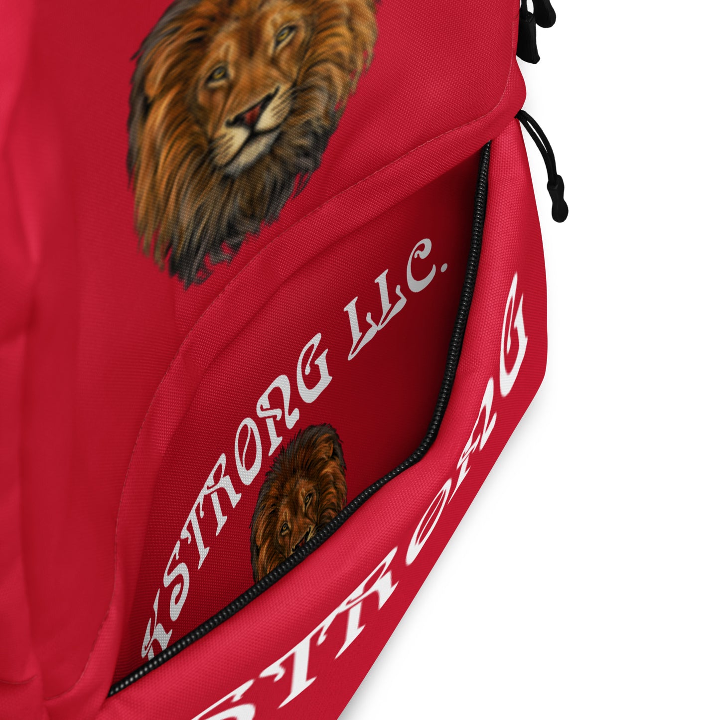 “STRONG”Red Backpack W/White Font