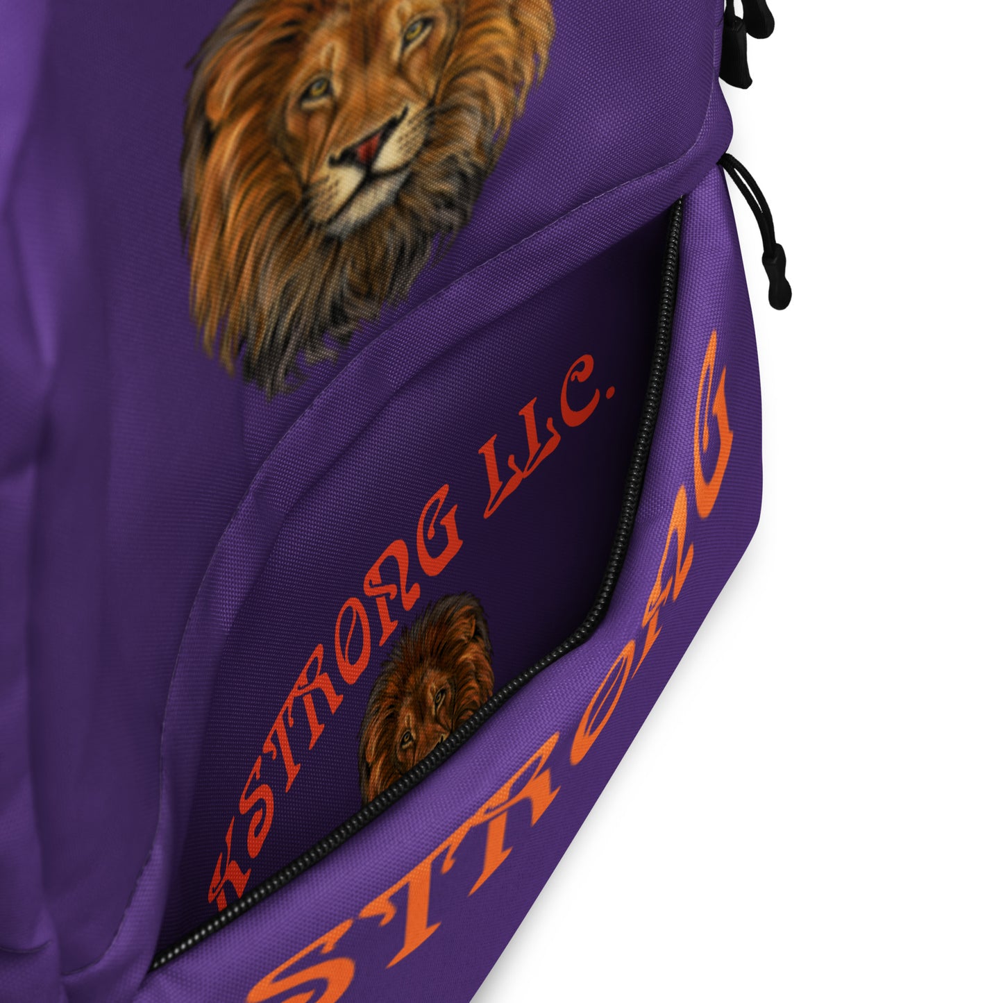“STRONG”Purple Backpack W/Orange Font