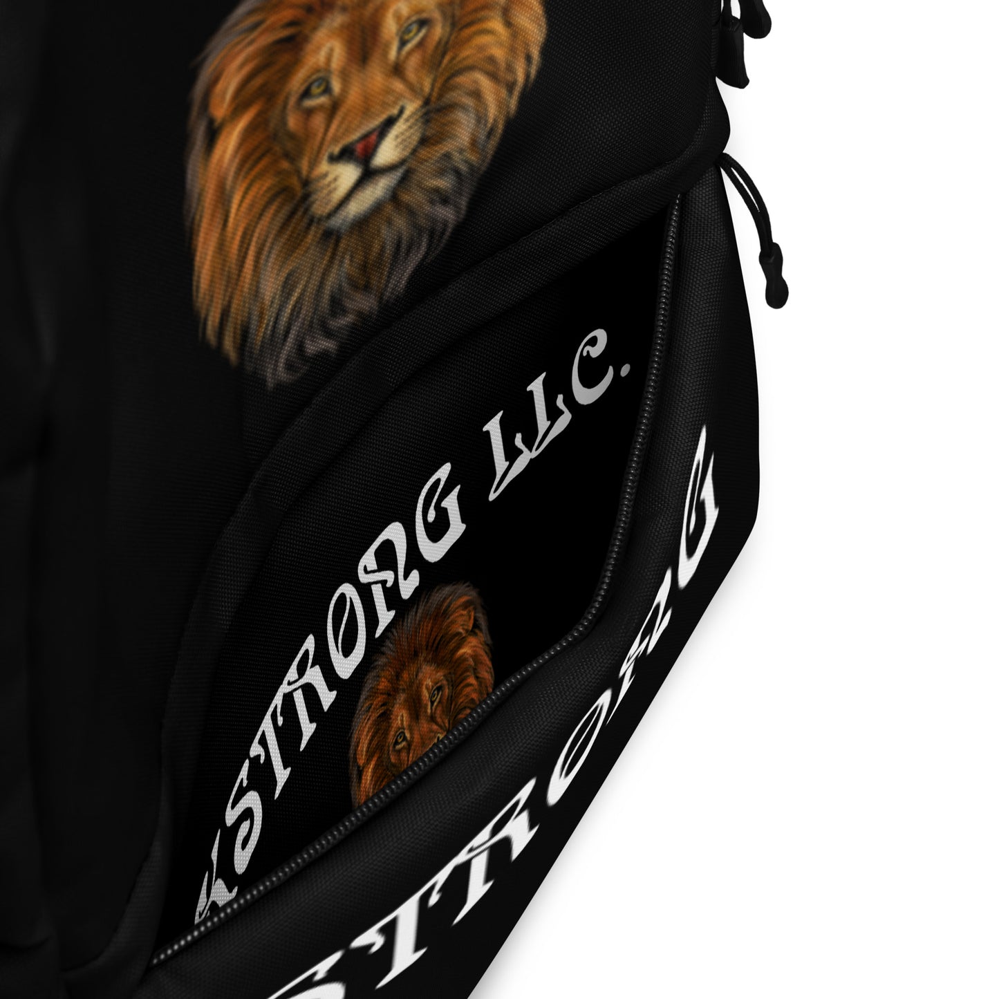 “STRONG” Black Backpack W/White Font