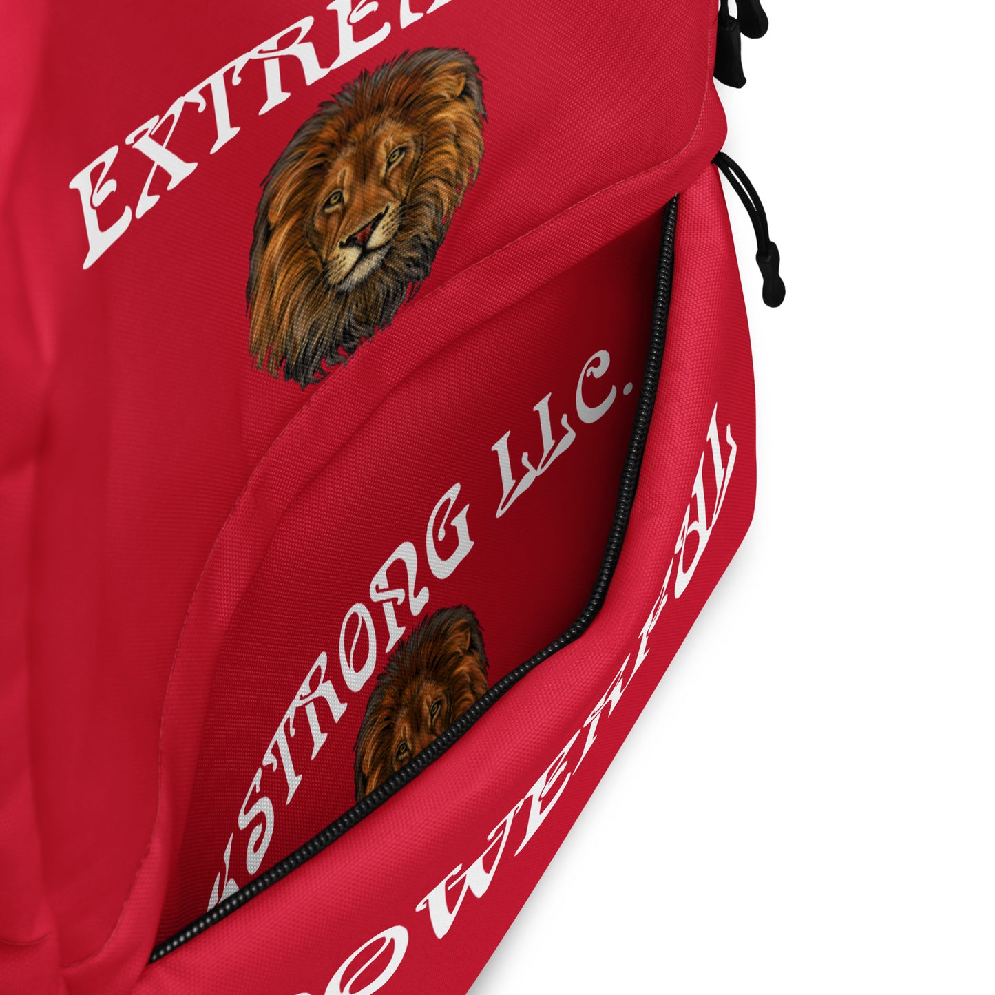 “EXTREMELY POWERFUL”Red Backpack W/White Font