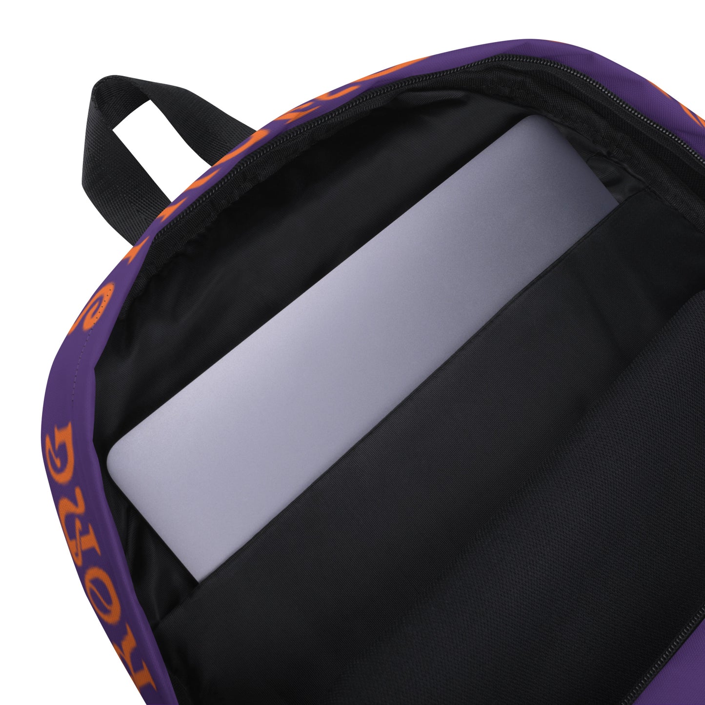 “STRONG”Purple Backpack W/Orange Font