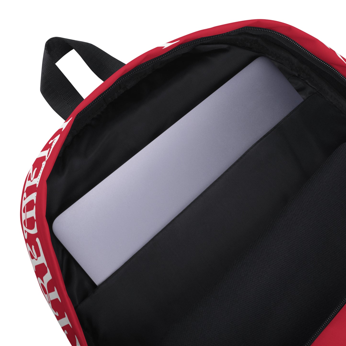 “EXTREMELY POWERFUL”Red Backpack W/White Font