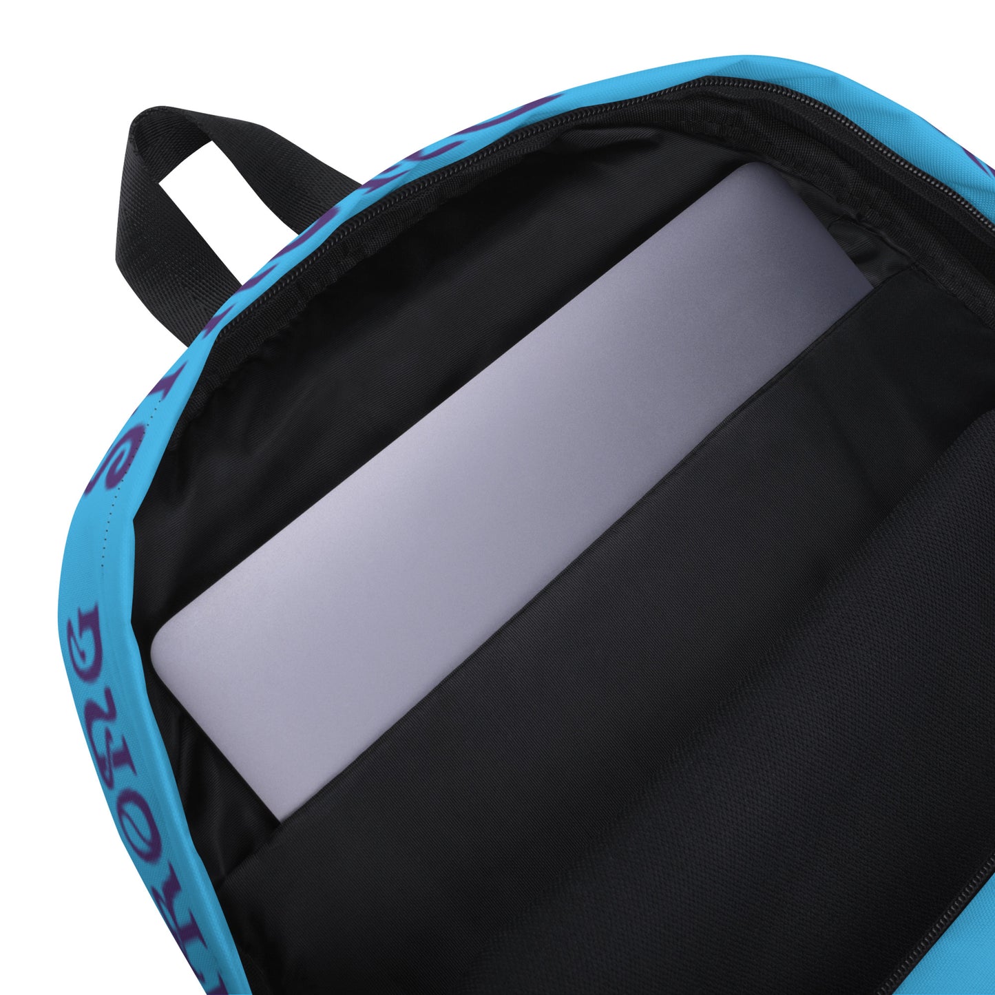 “STRONG” SkyBlue Backpack W/Purple Font