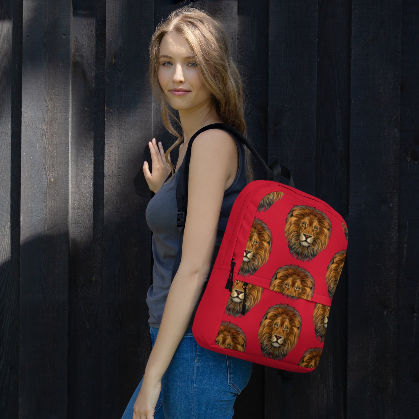 “LION” Red Backpack