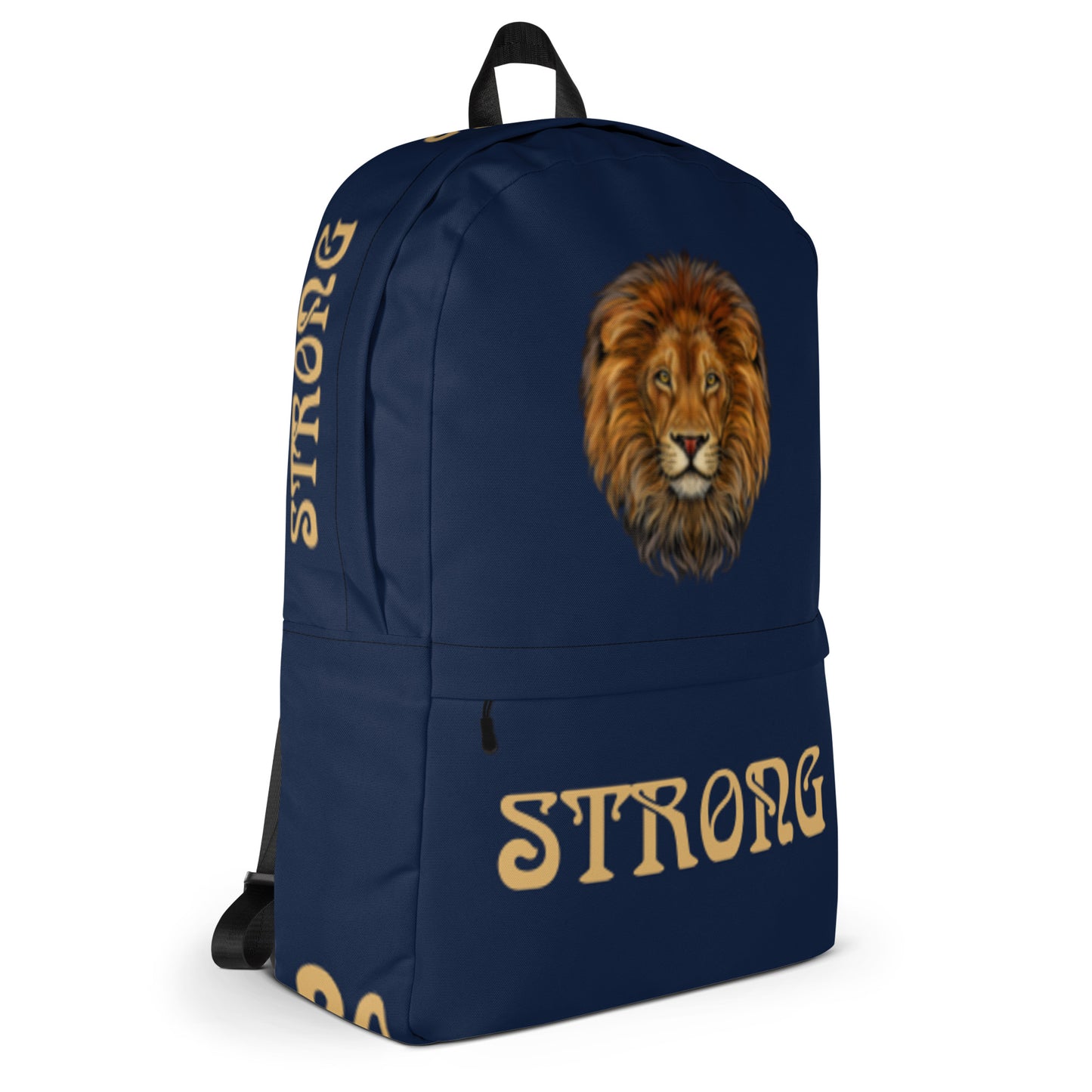 “STRONG” Navy Backpack W/Fawn Font