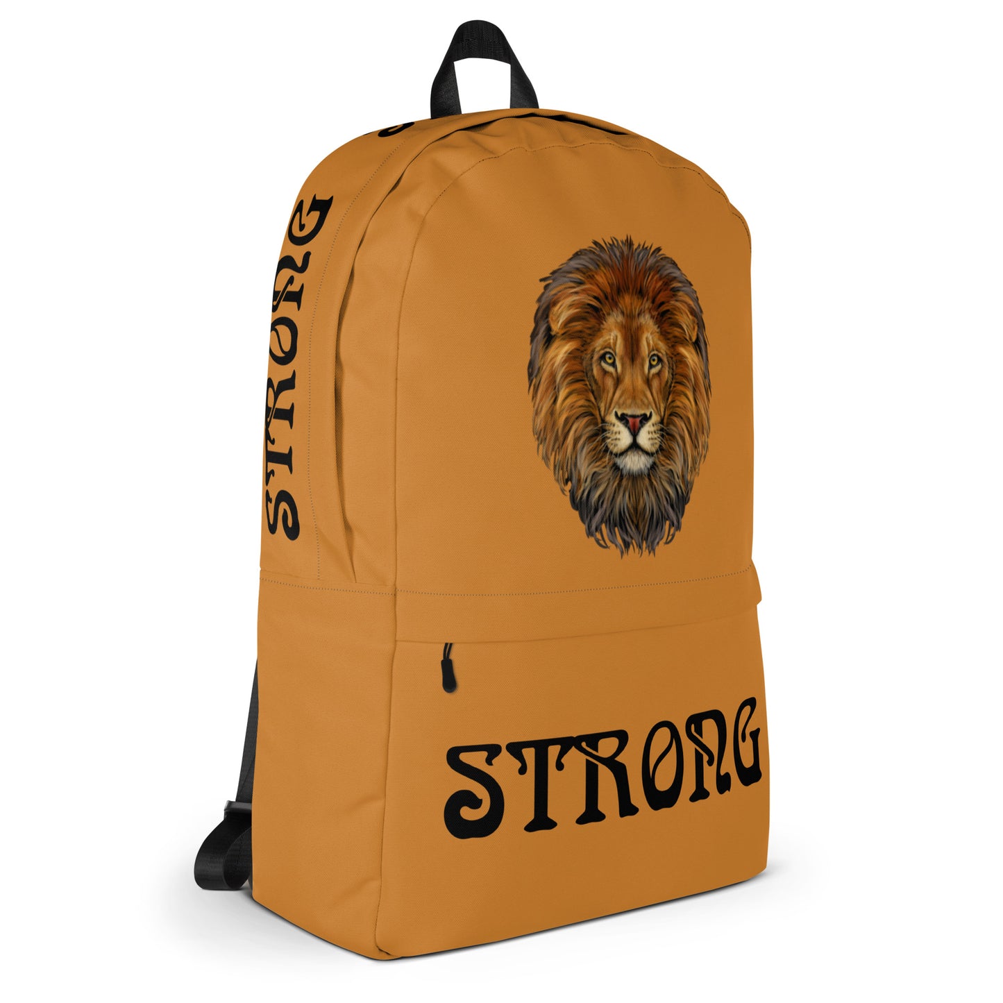 “STRONG” Bronze Backpack W/Black Font