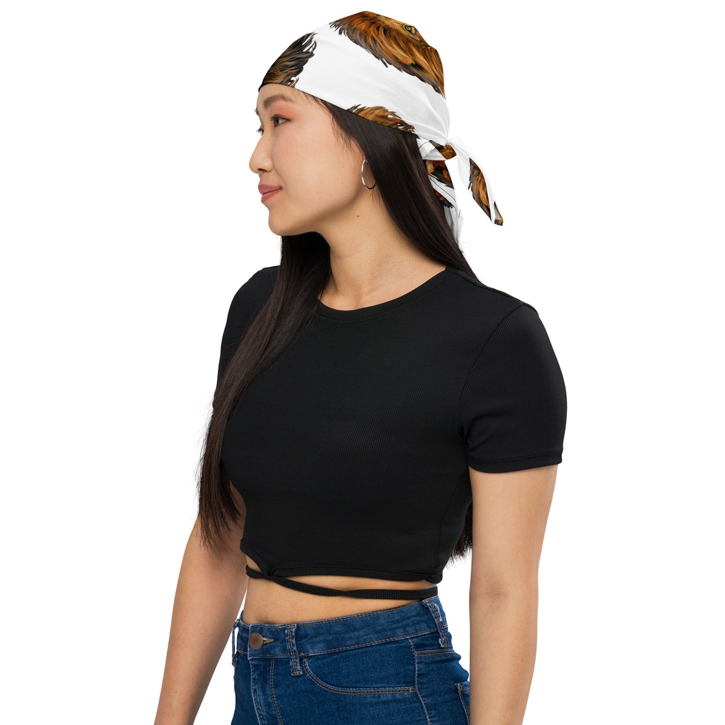 “LION”White All-Over Print Bandana