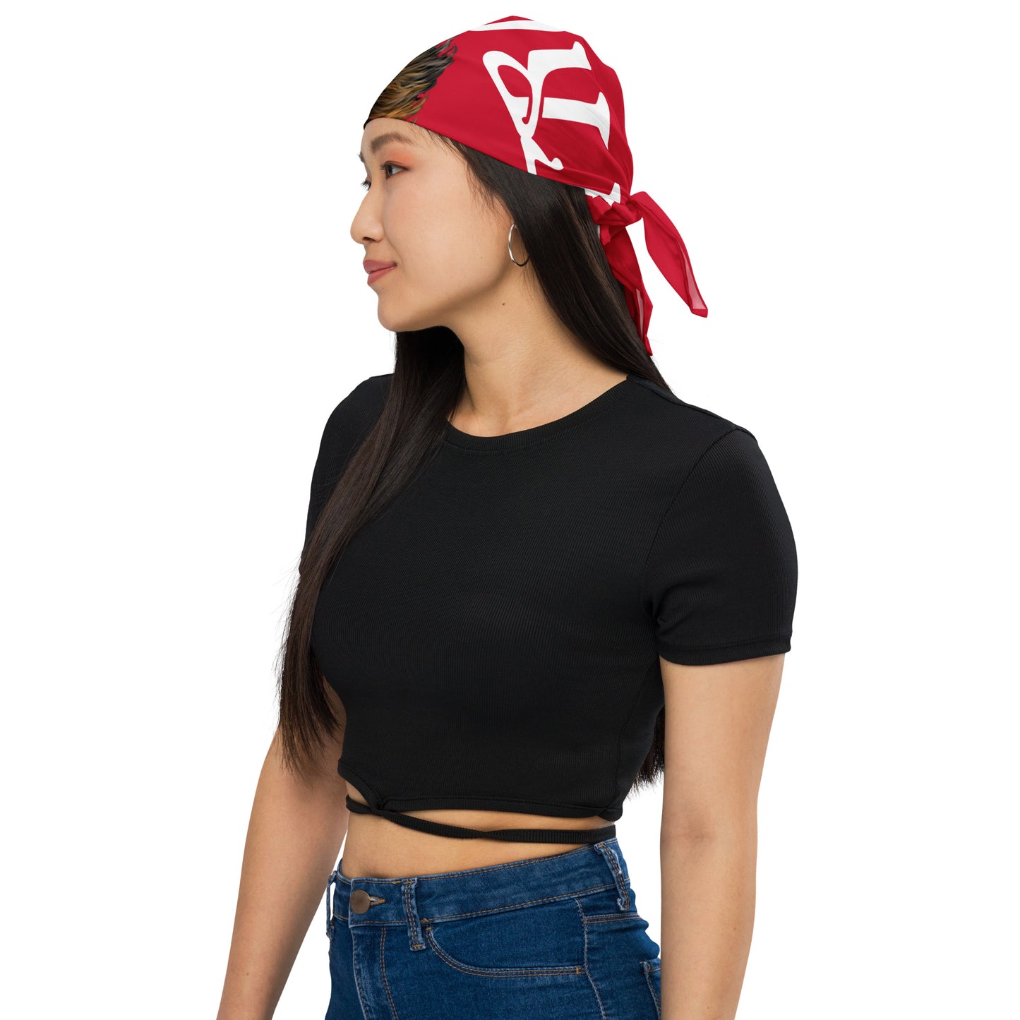 “I’AM STRONG!” Red All-Over Print Bandana W/White Font