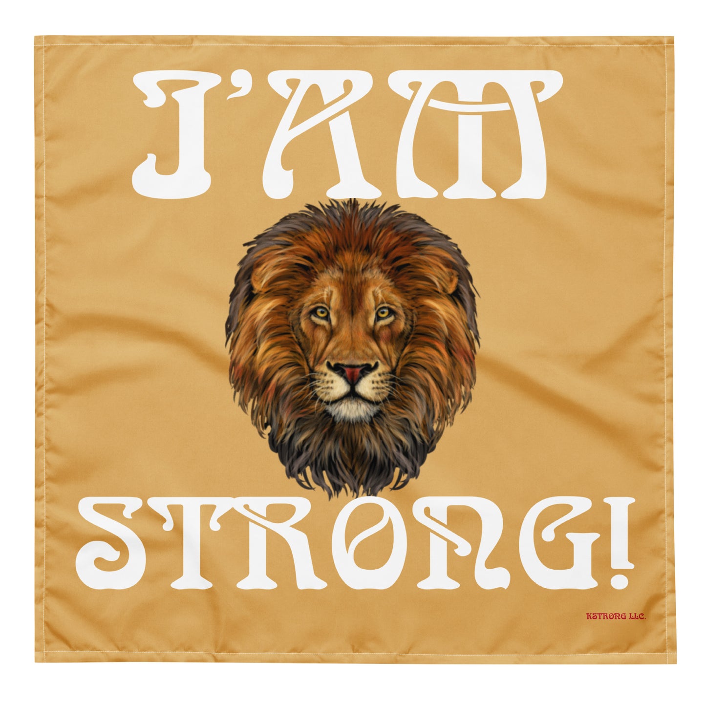 “I’AM STRONG!” Fawn All-Over Print Bandana W/White Font