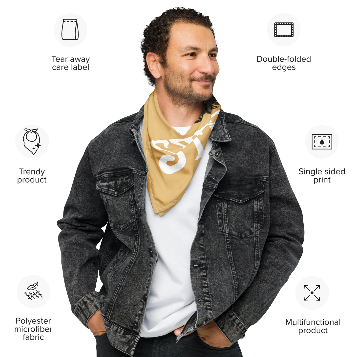 “I’AM STRONG!” Fawn All-Over Print Bandana W/White Font