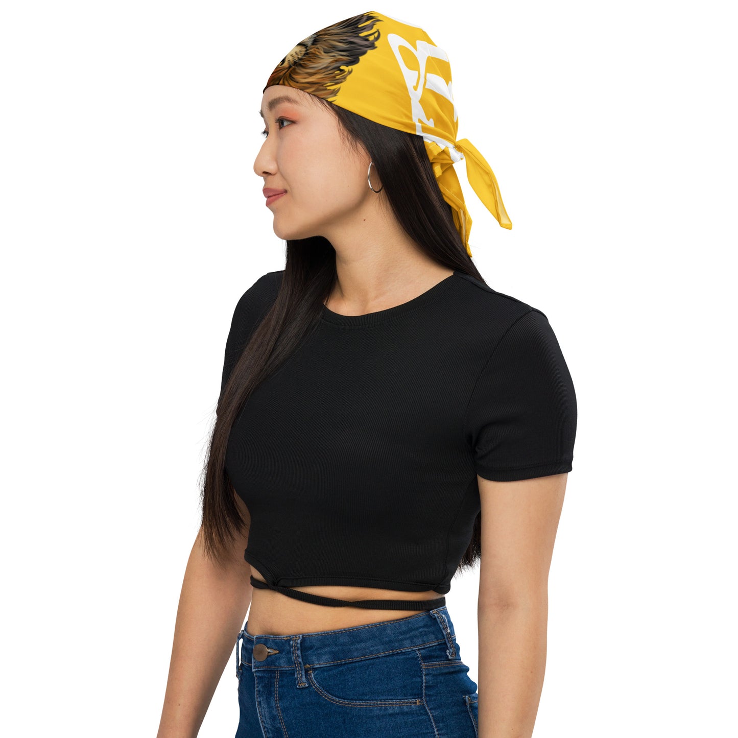 “I’AM STRONG!”Yellow All-Over Print Bandana W/White Font