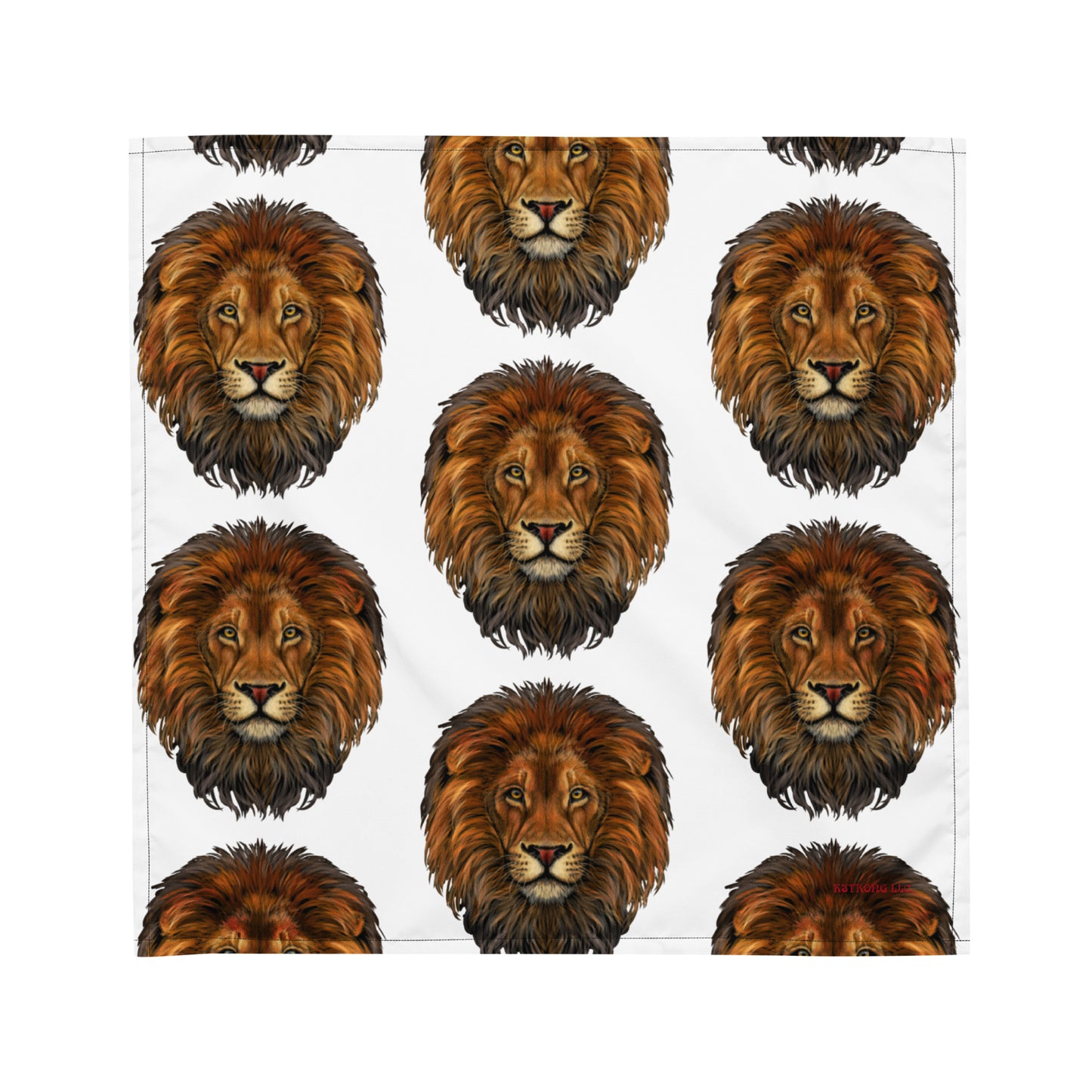 “LION”White All-Over Print Bandana