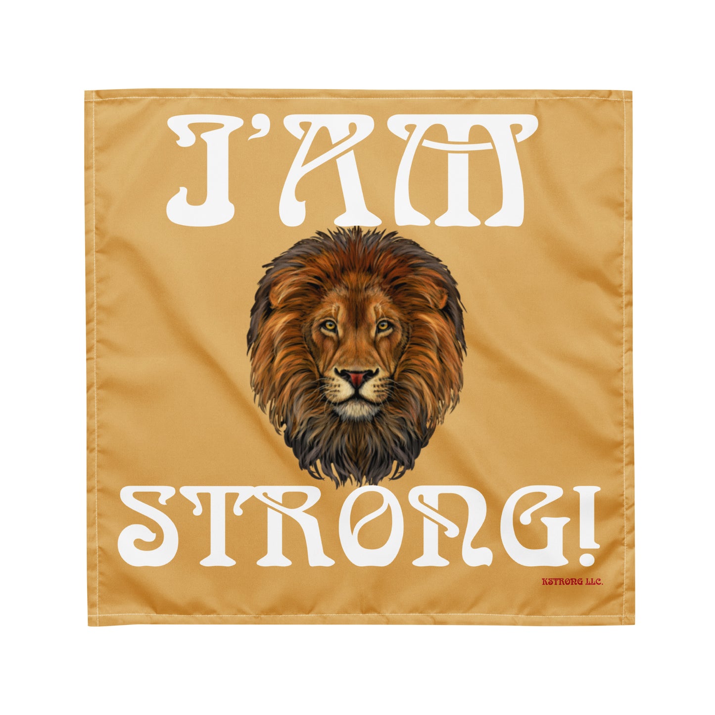 “I’AM STRONG!” Fawn All-Over Print Bandana W/White Font