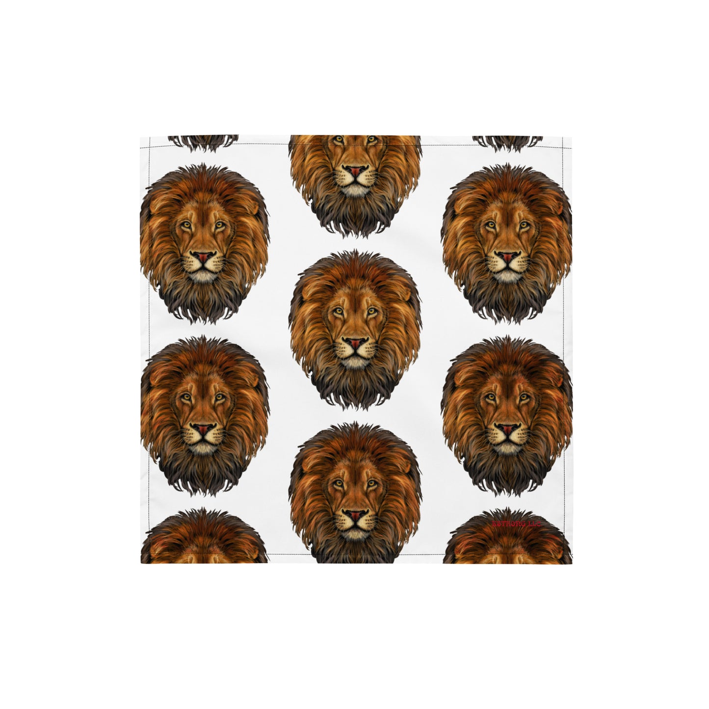 “LION”White All-Over Print Bandana