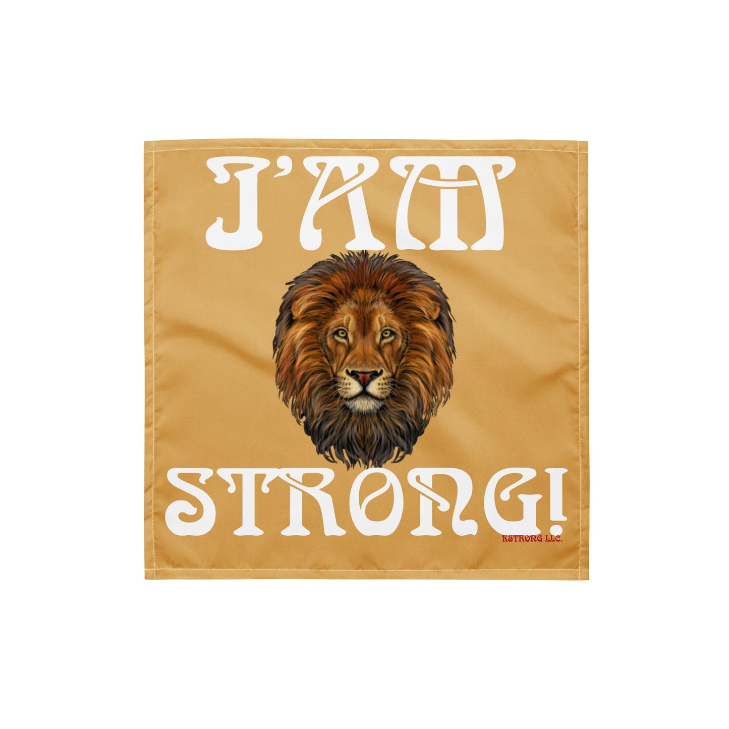 “I’AM STRONG!” Fawn All-Over Print Bandana W/White Font