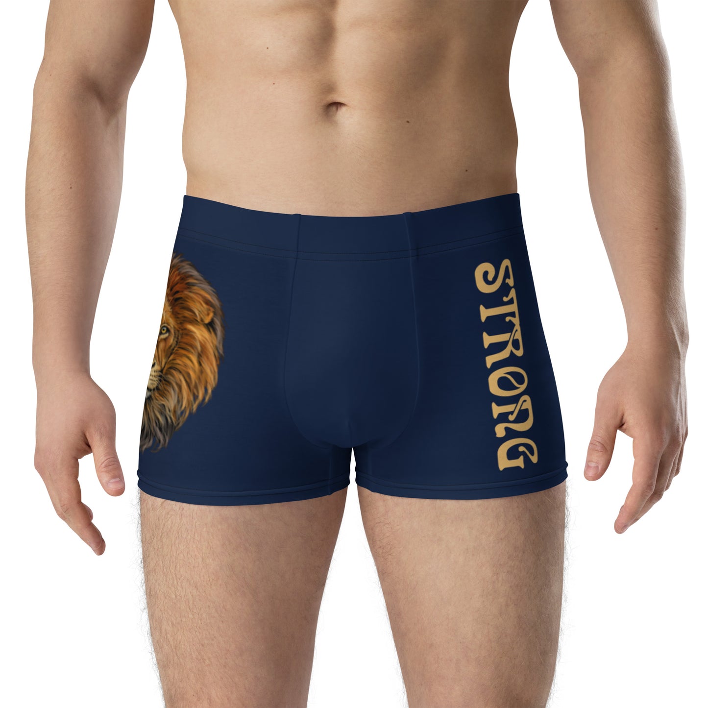 “STRONG”Navy Boxer Briefs W/Fawn Font