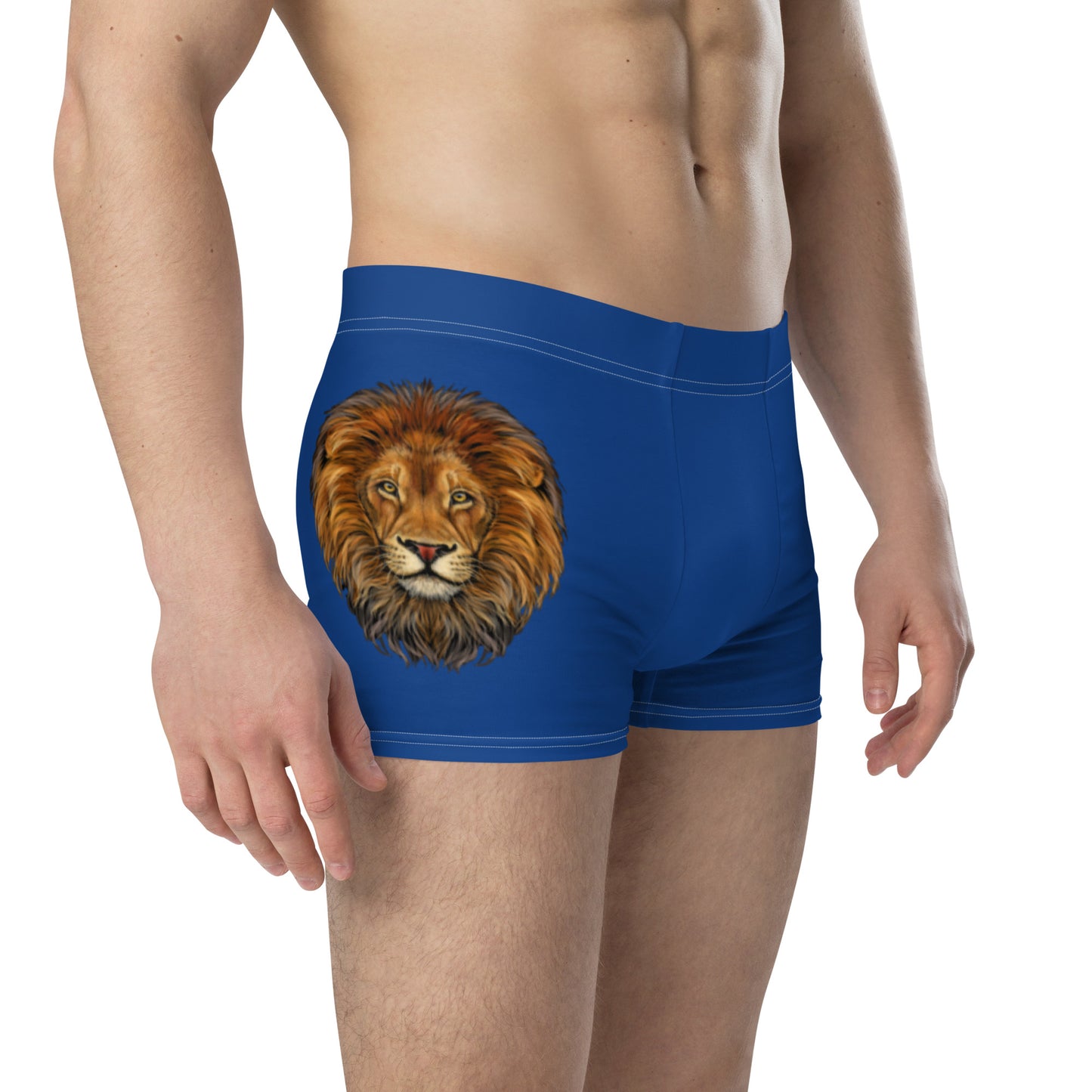 “STRONG”Blue Boxer Briefs W/Orange Font