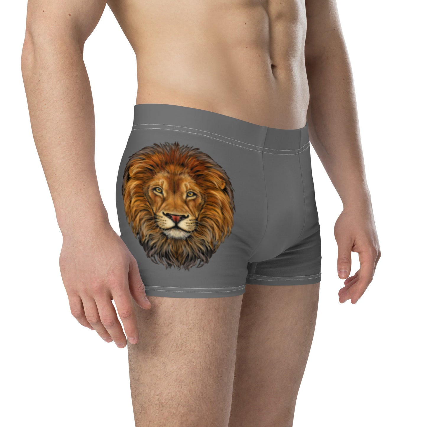 “STRONG”Grey Boxer Briefs W/White Font