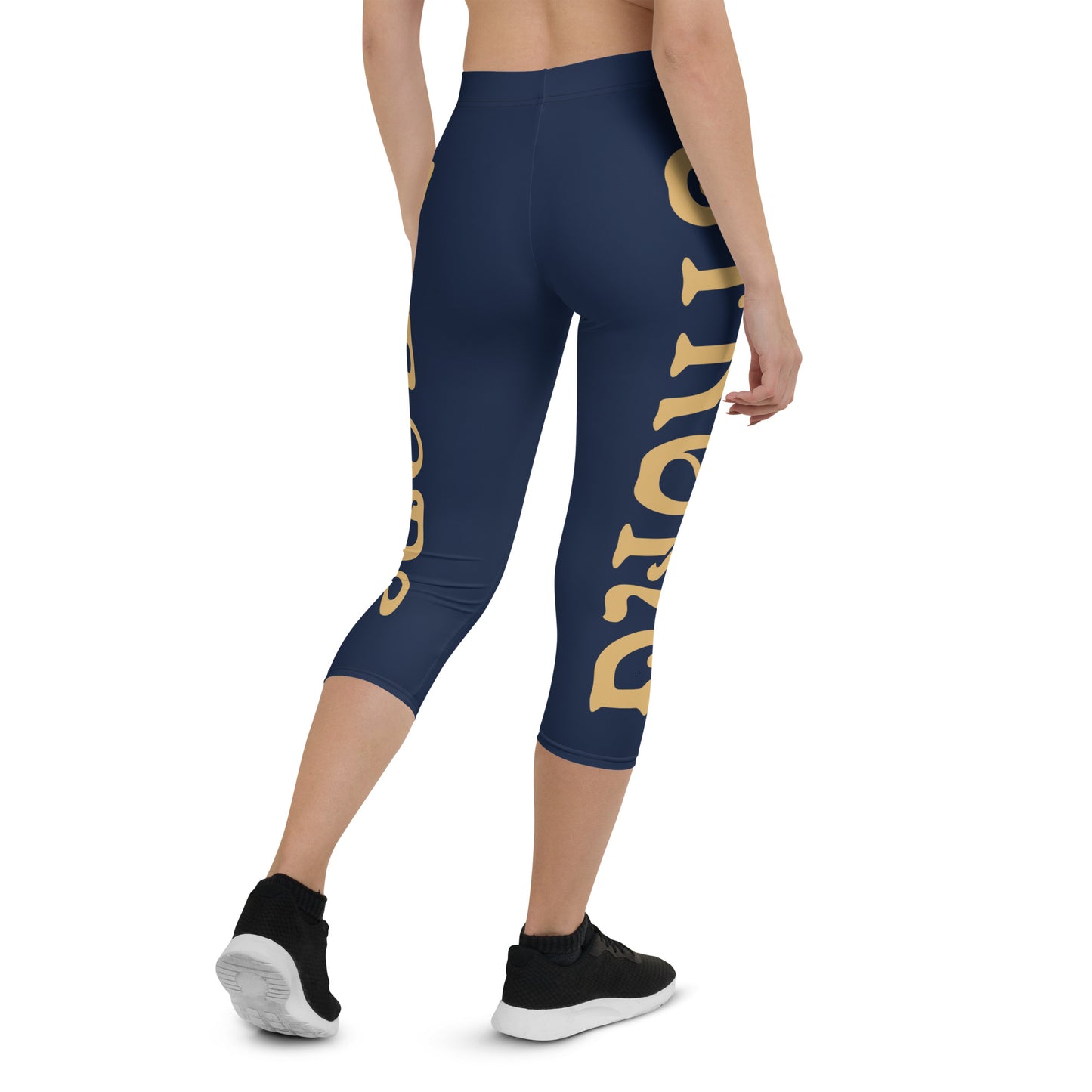 “STRONG” Navy Capri Leggings W/Fawn Font