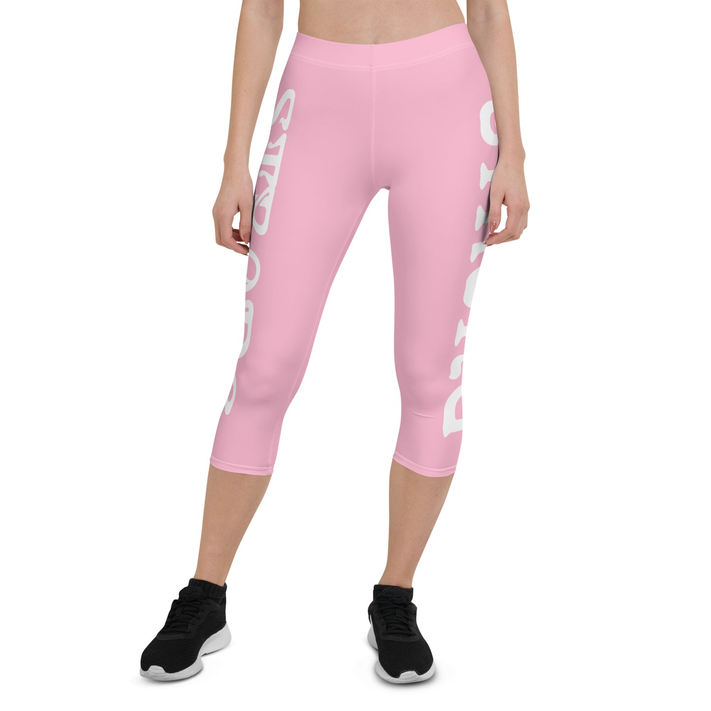 “STRONG” Cotton Candy Capri Leggings W/White Font