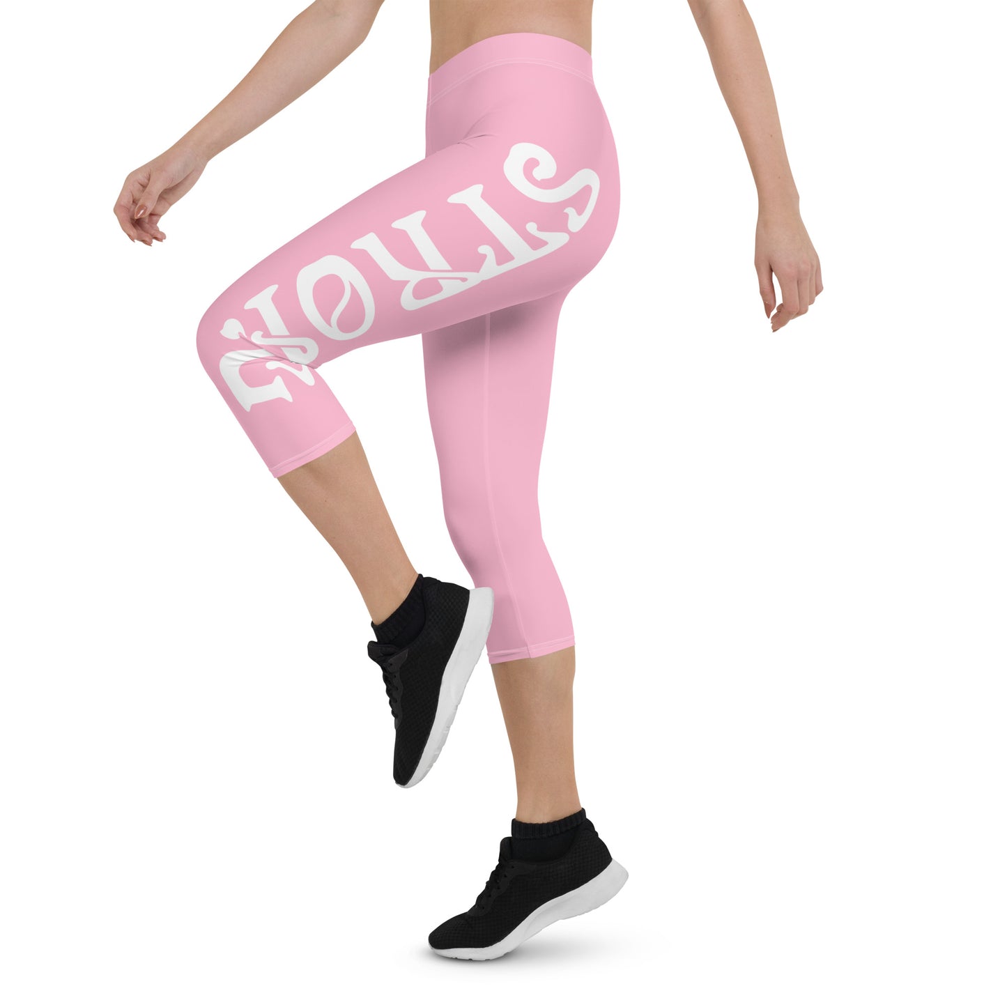 “STRONG” Cotton Candy Capri Leggings W/White Font