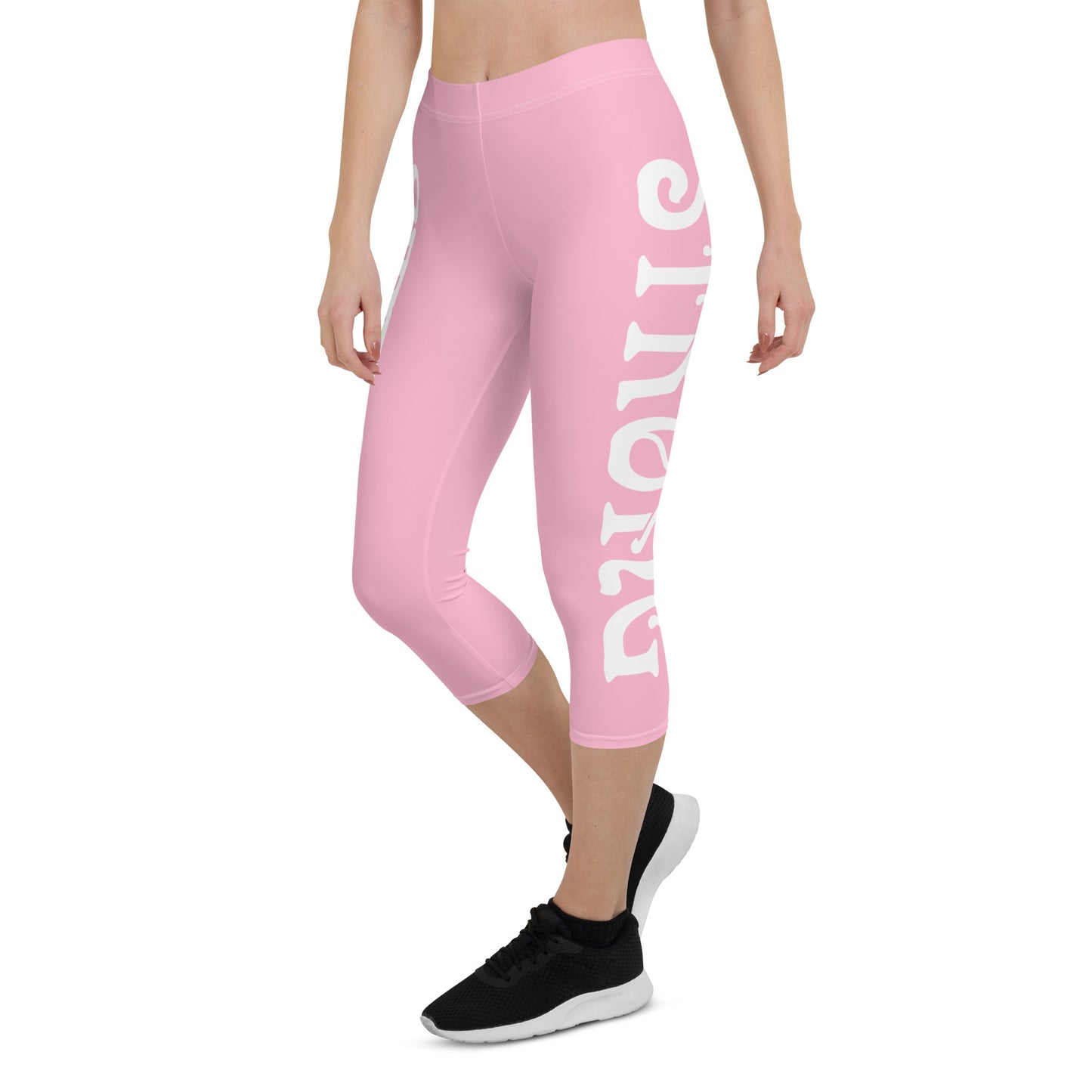 “STRONG” Cotton Candy Capri Leggings W/White Font