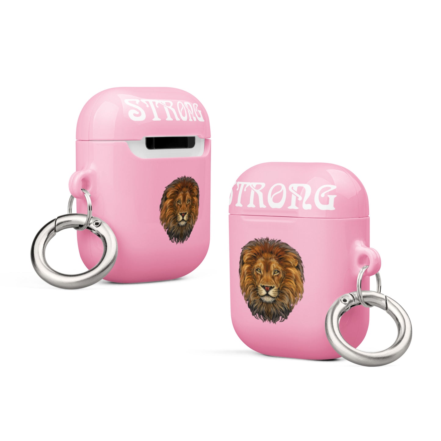 “STRONG”Cotton Candy Case for AirPods® W/White Font