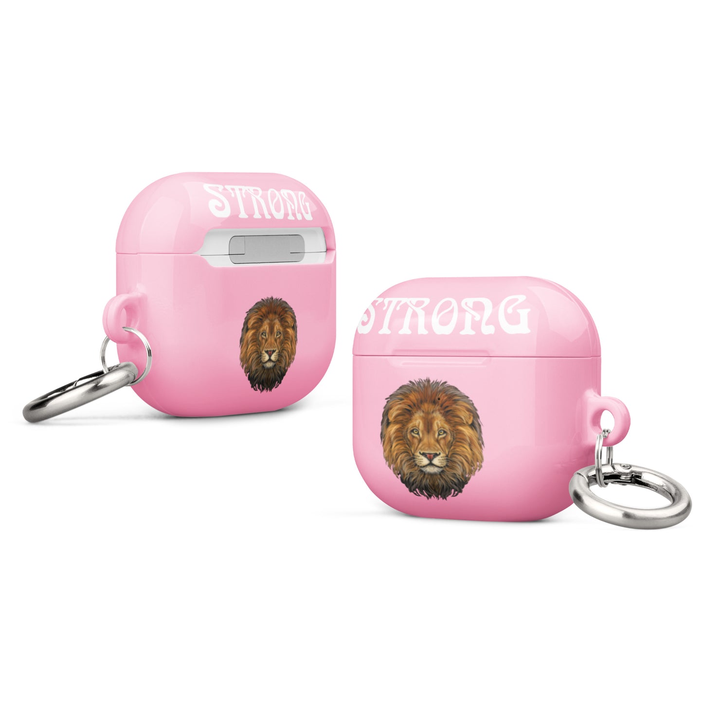 “STRONG”Cotton Candy Case for AirPods® W/White Font