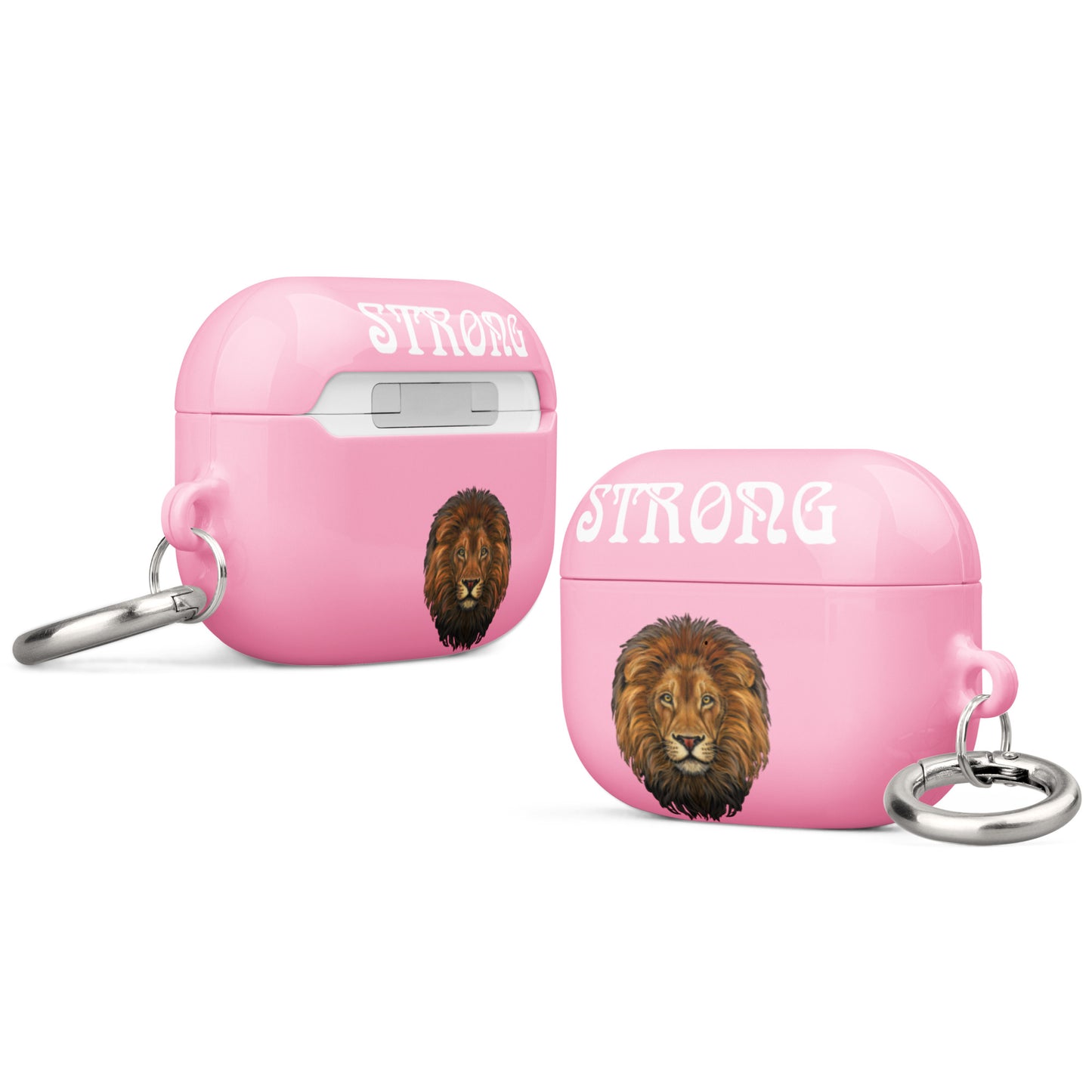 “STRONG”Cotton Candy Case for AirPods® W/White Font