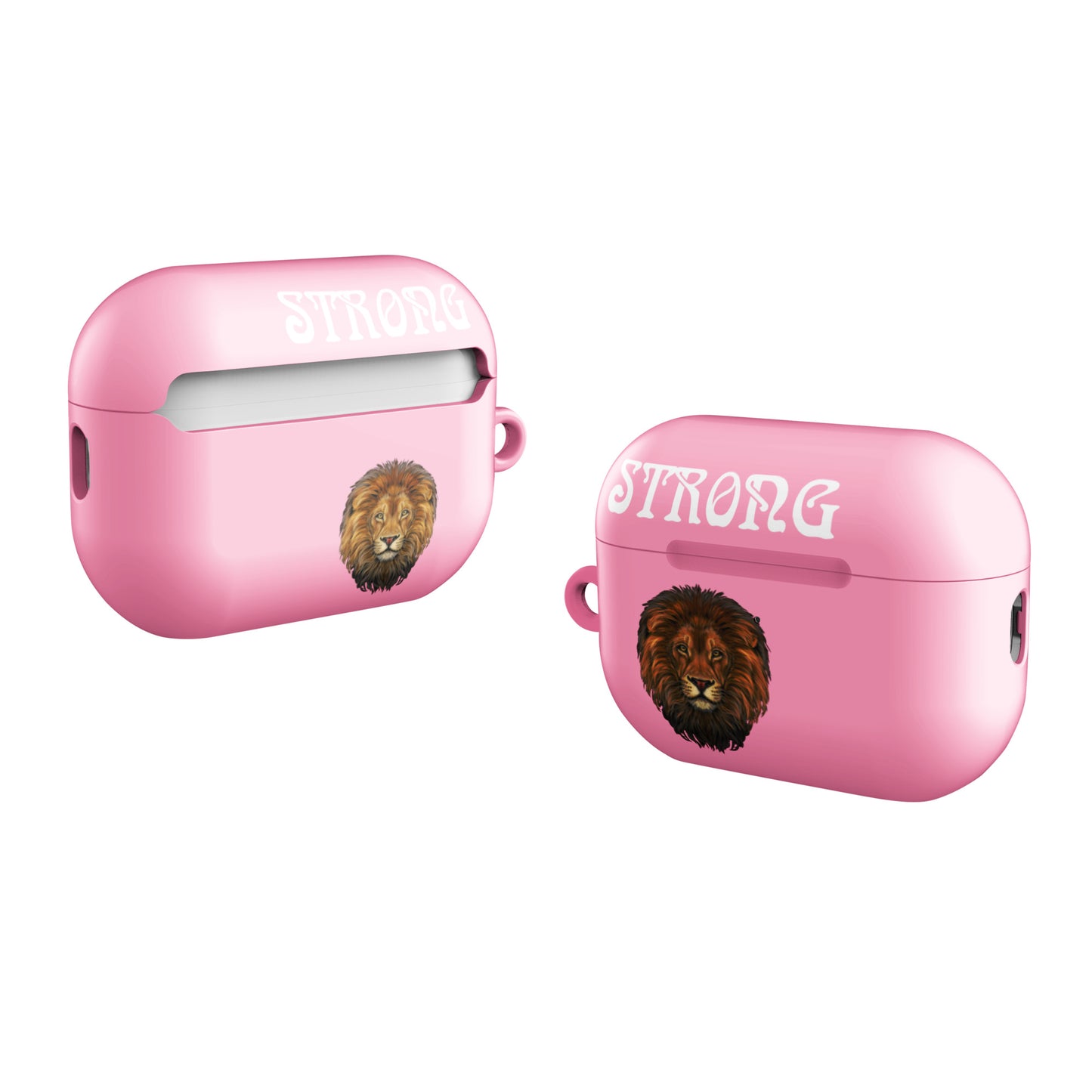“STRONG”Cotton Candy Case for AirPods® W/White Font
